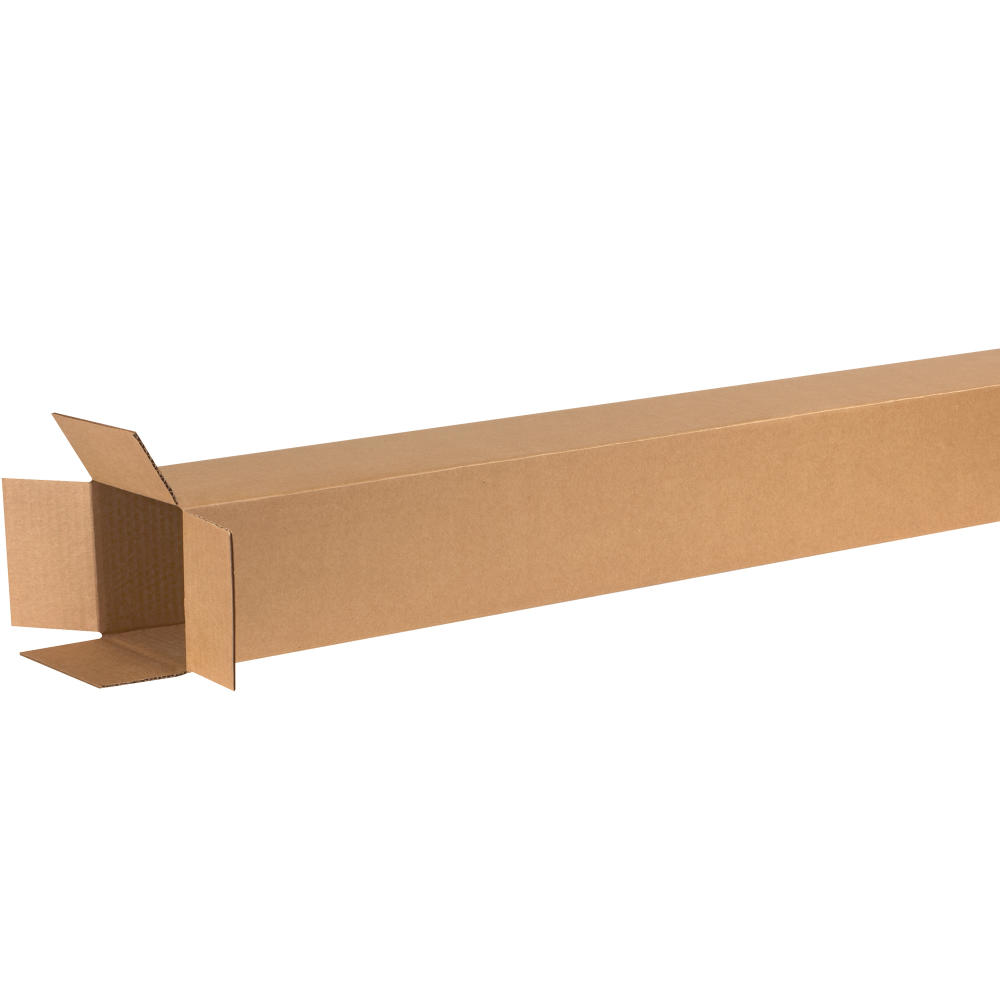 Tall Corrugated Boxes, 6" x 6" x 60", Kraft, 25/Bundle