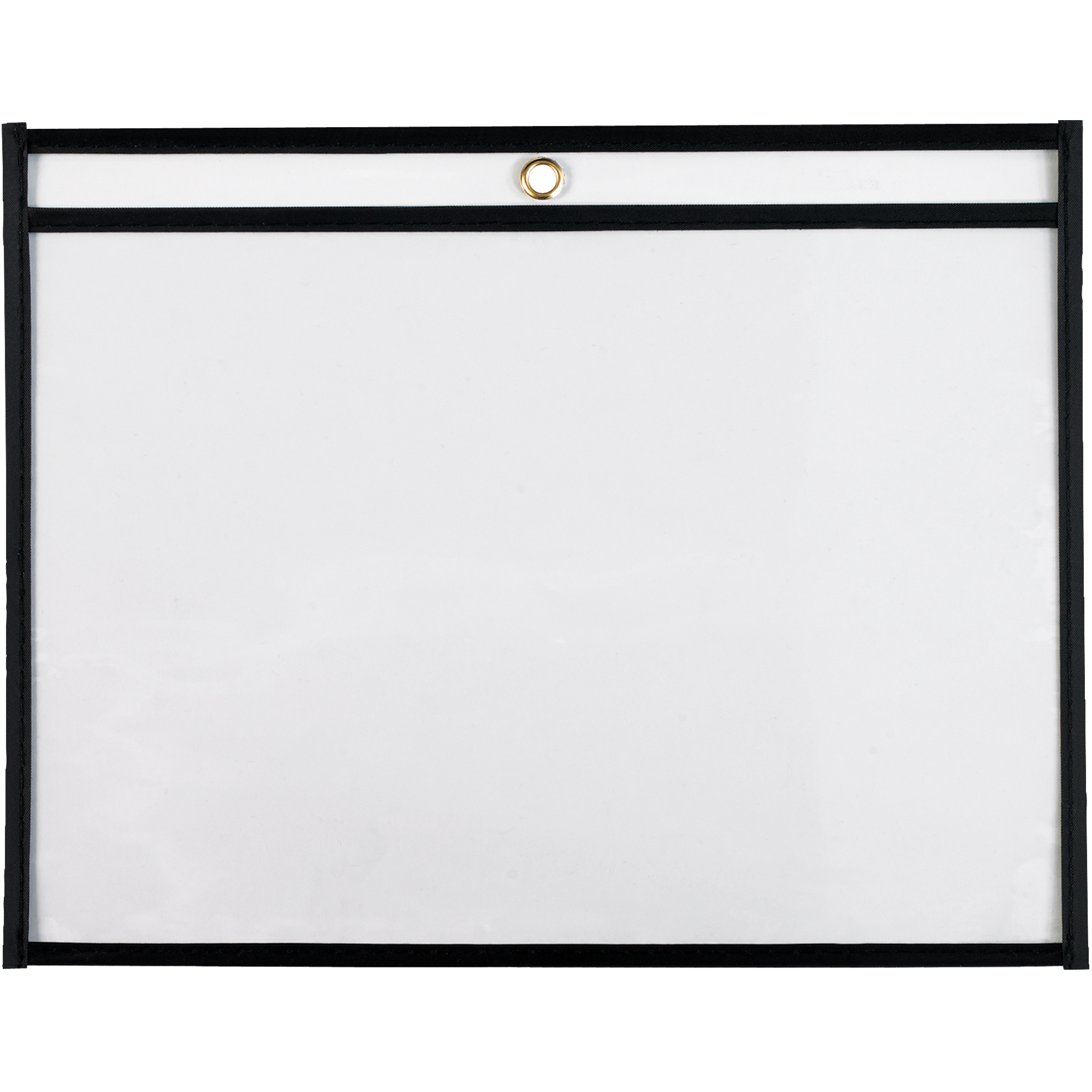 Stitched Job Ticket Holders, Long Side Opening , 12" x 9", Black, 25/Case