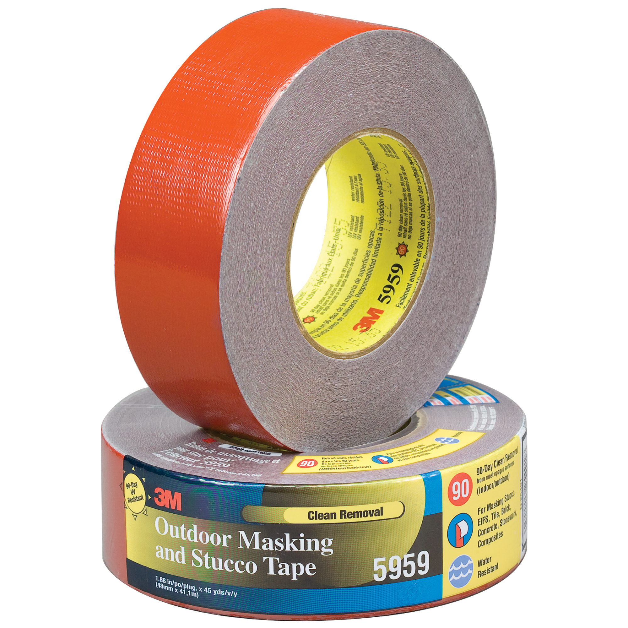 3M™ 5959 Duct Tape, 12.0 Mil, 2" x 45 yds, Red, 12/Case