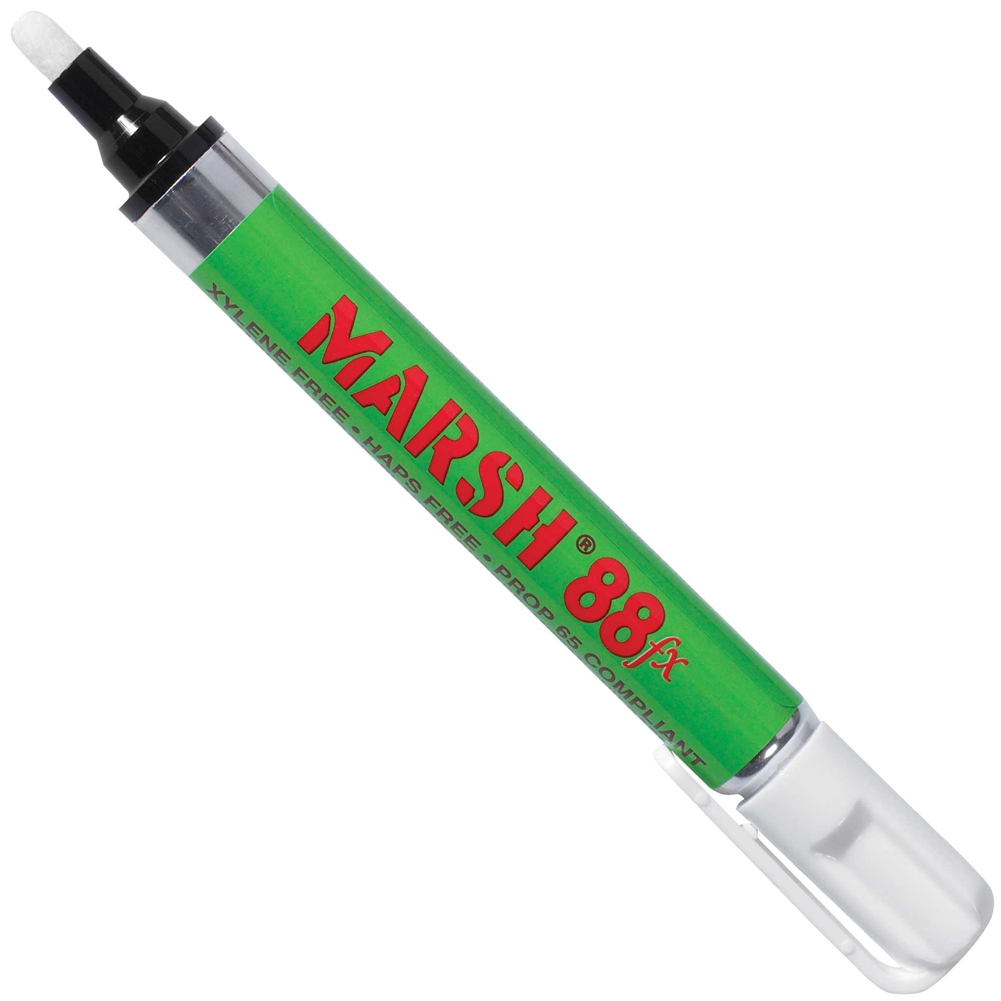Marsh® 88fx Metal Paint Markers, White, 12/Case