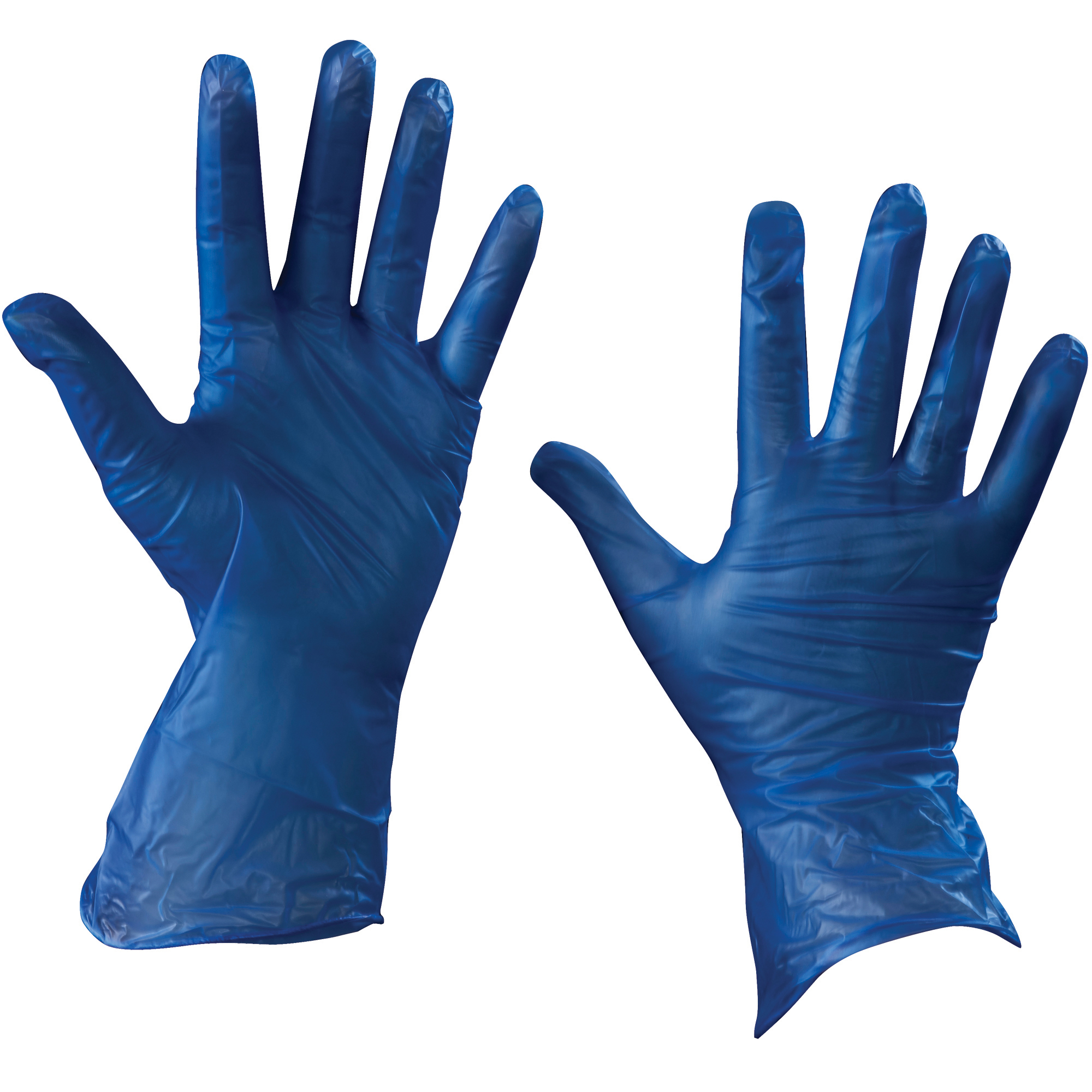 Vinyl Gloves, Powder Free, 5 Mil, Medium, Blue, 100/Case
