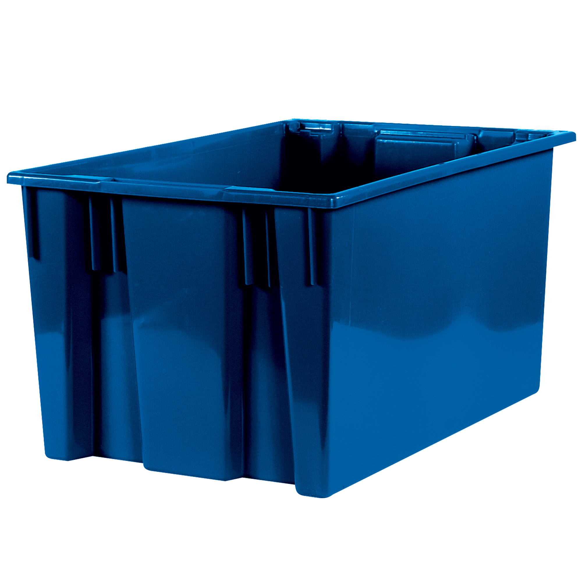 Stack & Nest Containers, 26 5/8" x 18 1/4" x 14 7/8", Blue, 3/Case