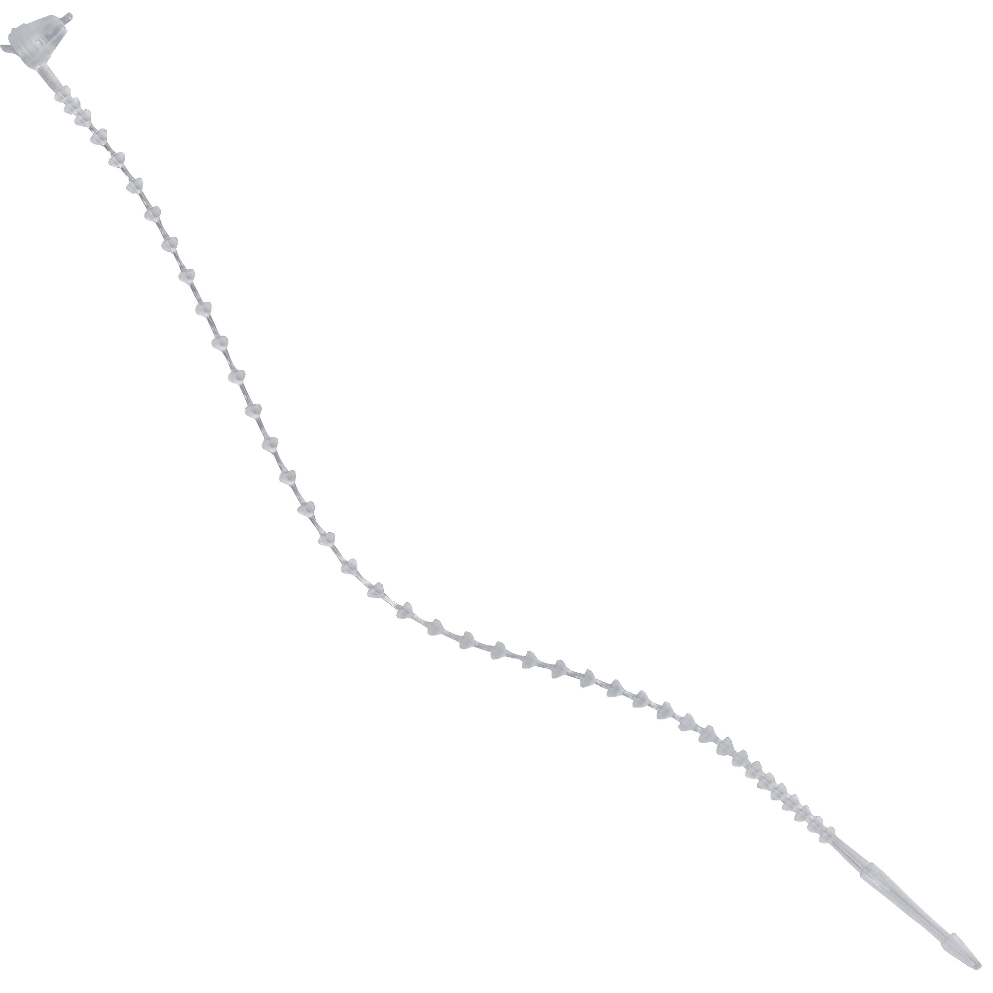 Beaded Security Ties, 5", White, 5000/Case