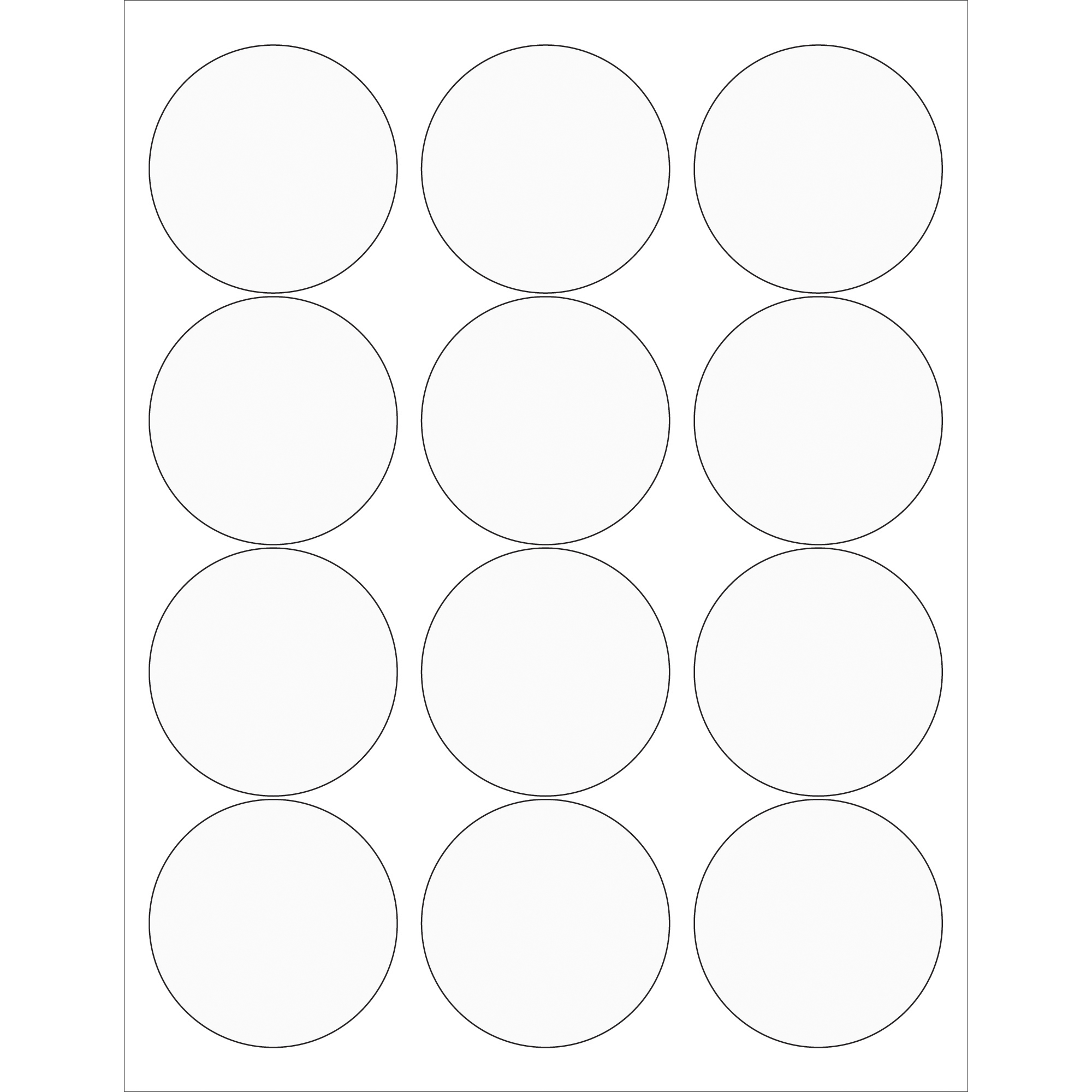 Tape Logic® Circle Laser Labels, 2 1/2", Clear, 1200/Case