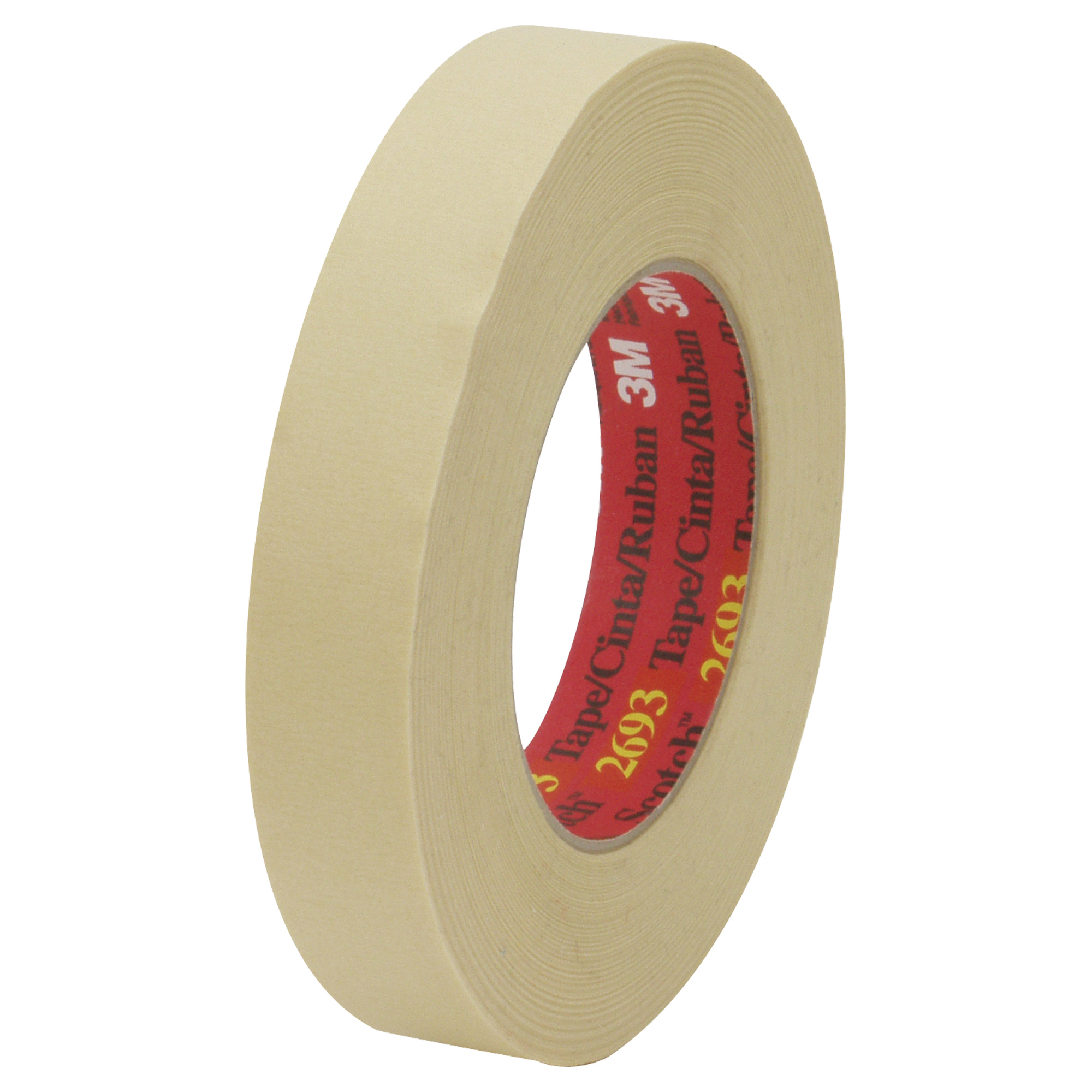 3M™ 2693 Masking Tape, 8.5 Mil, 1" x 60 yds, Tan, 36/Case