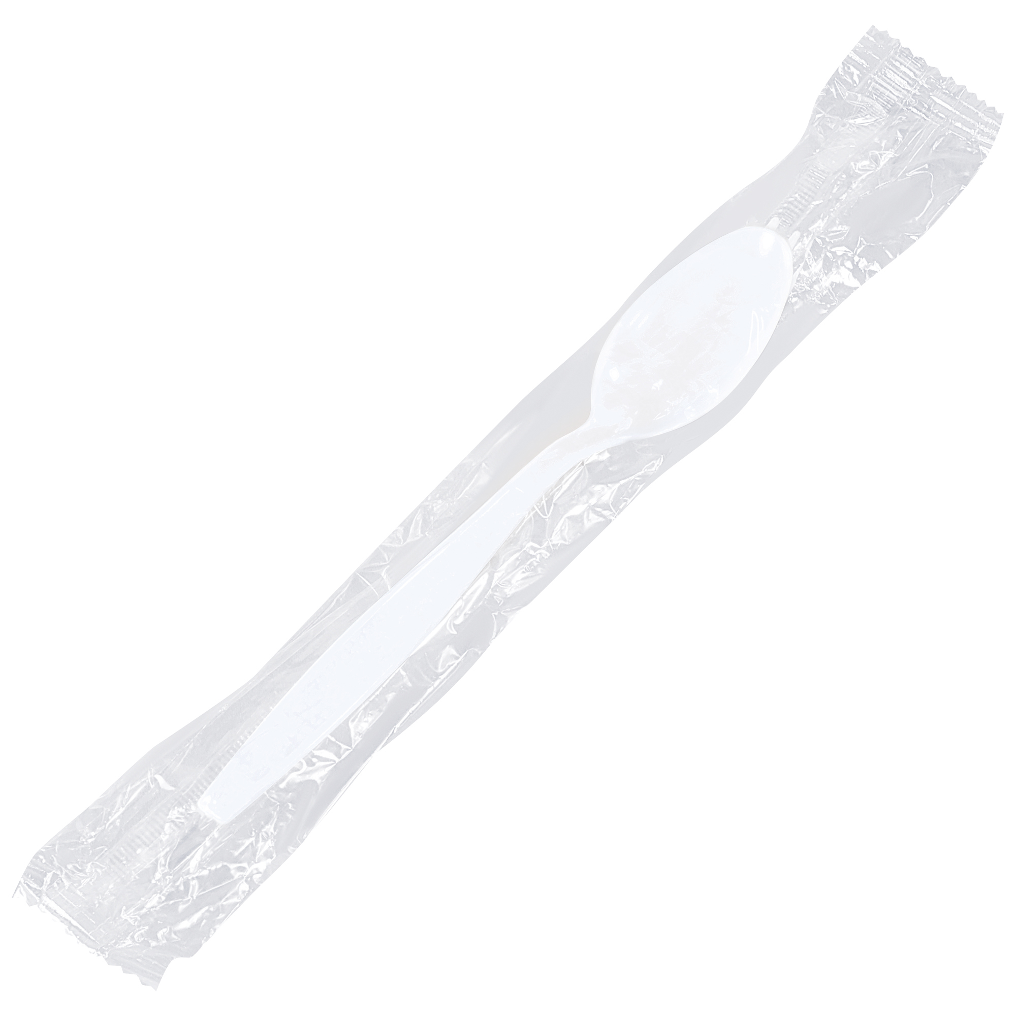 Individually Wrapped White Plastic Spoons, White, 1000/Case