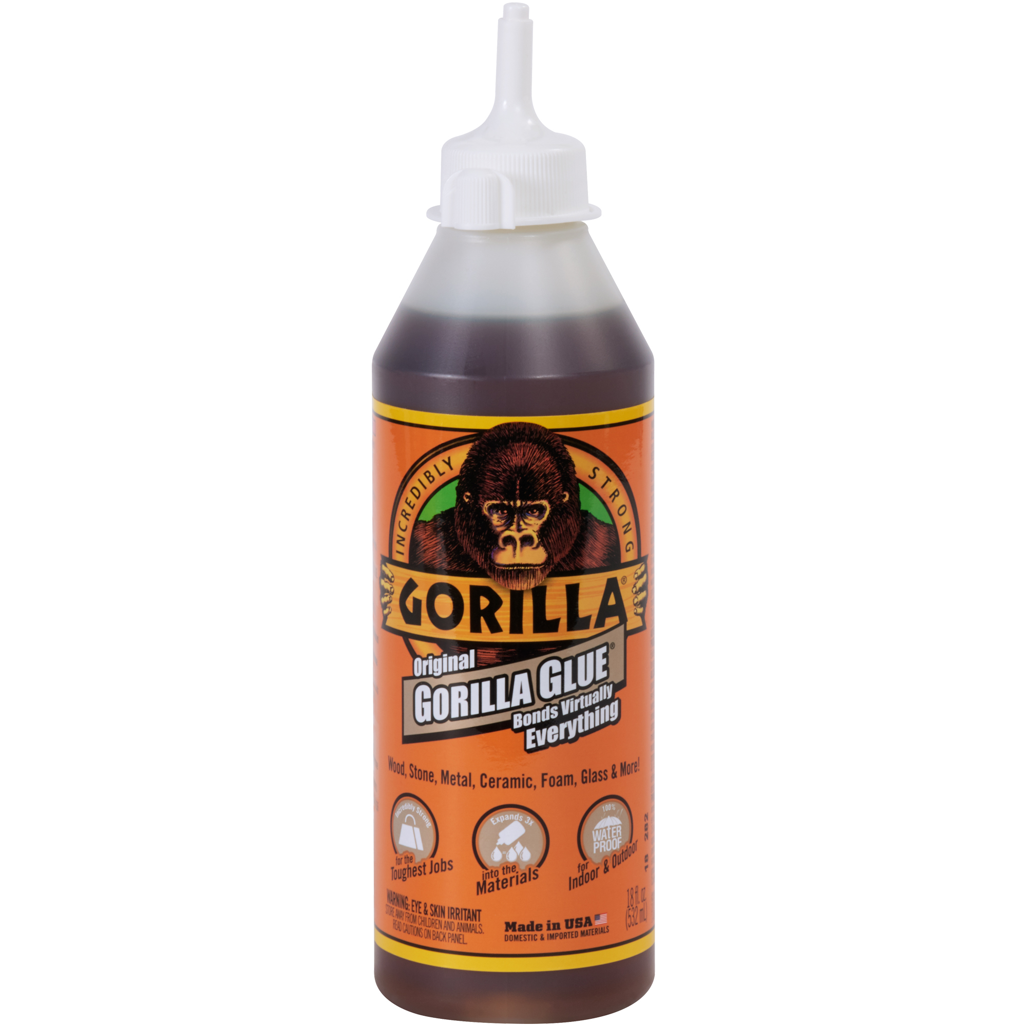 Gorilla Glue®, 18 oz., Light Tan, 1/Case