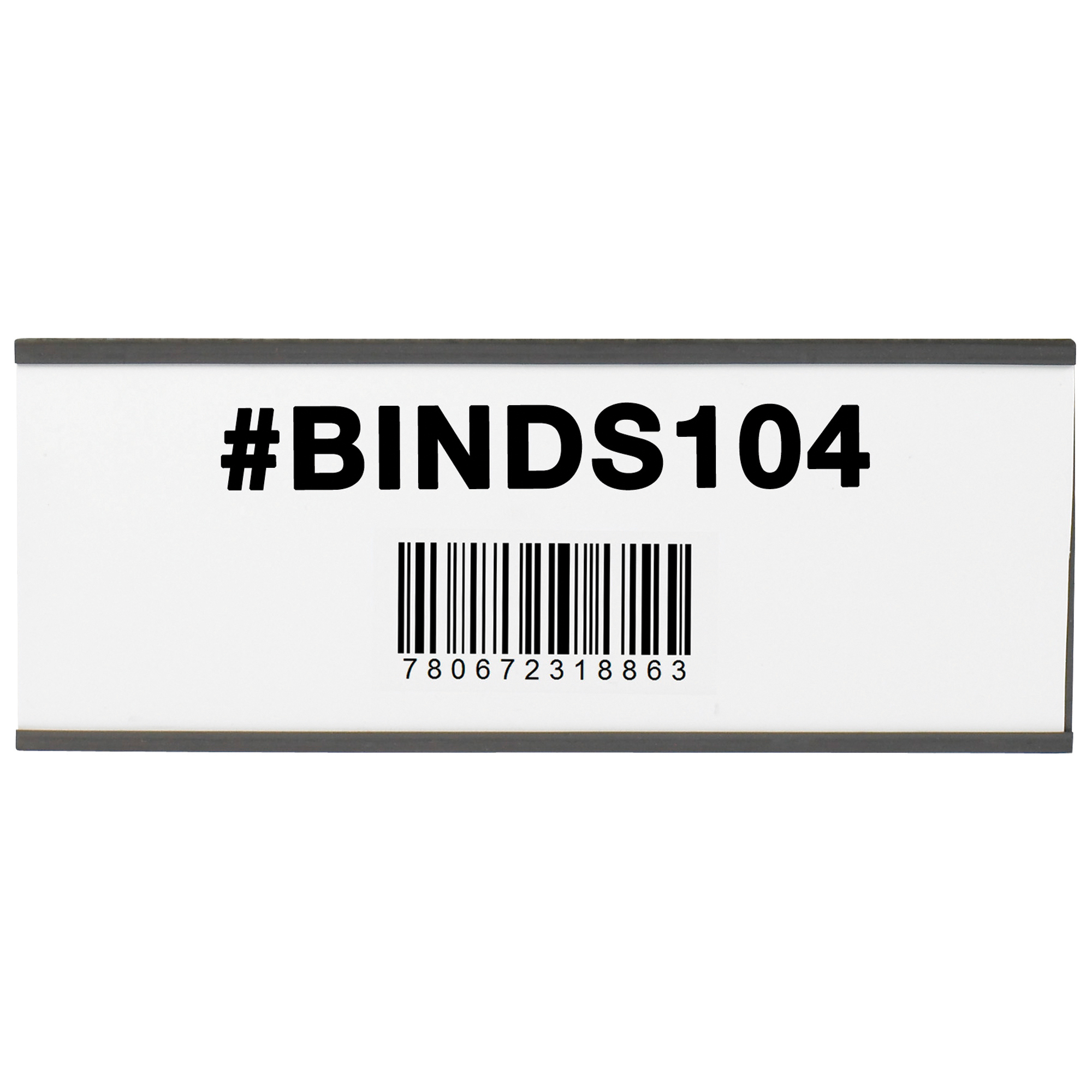 Magnetic "C" Channel Cardholders, 3" x 8", Black, 25/Case
