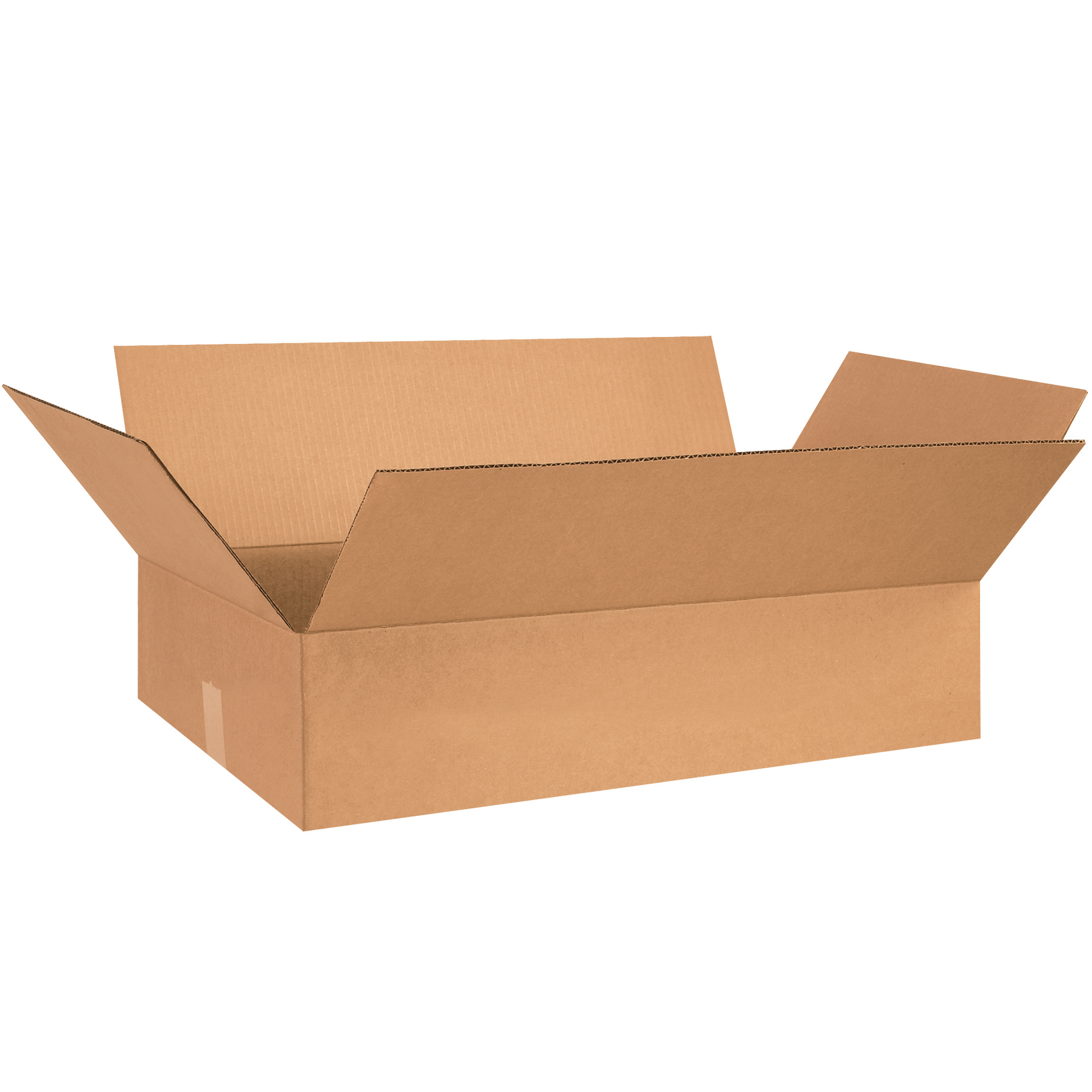 Flat Corrugated Boxes, 28" x 18" x 6", Kraft, 20/Bundle; 140/Skid