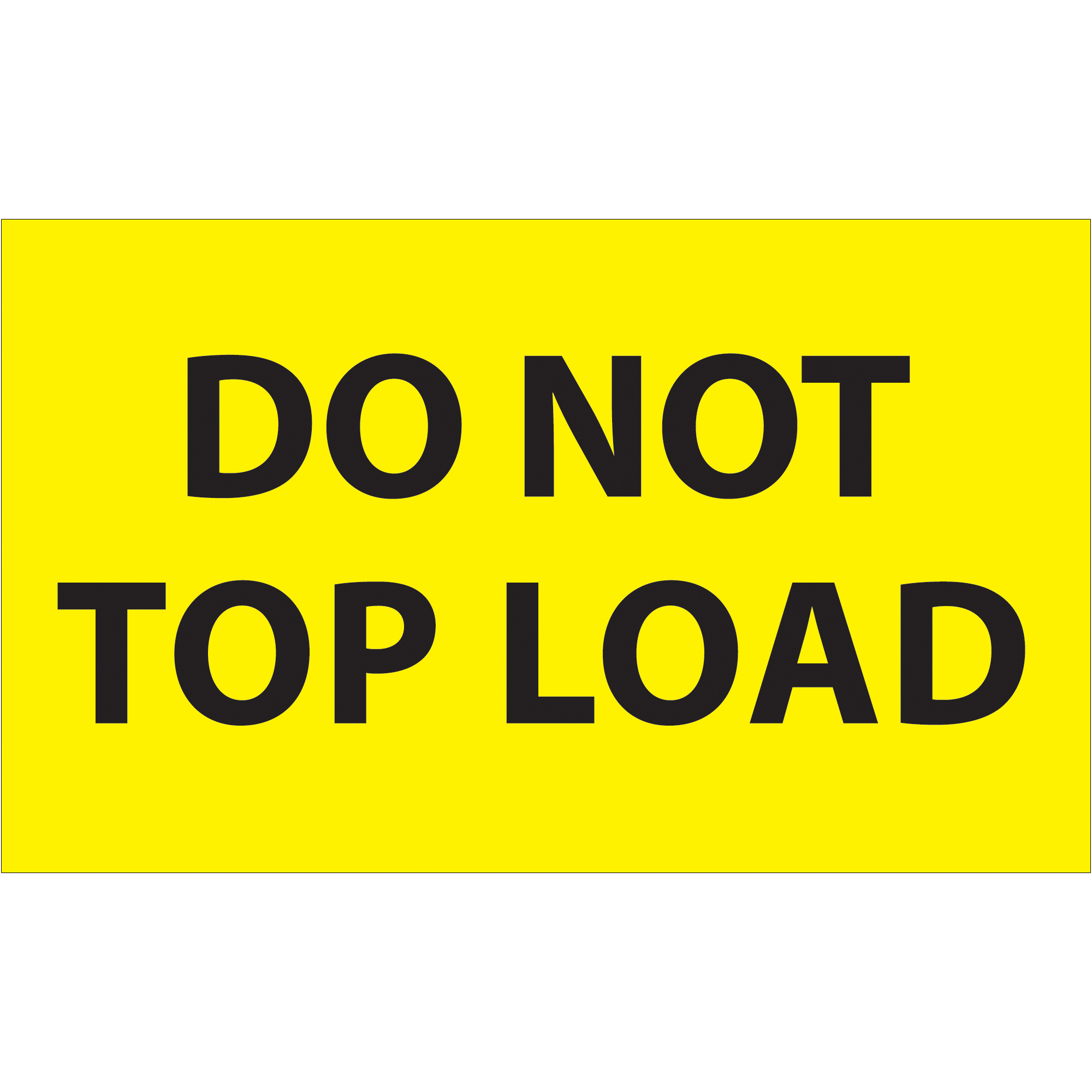 Tape Logic® Labels, "Do Not Top Load", 3" x 5", Fluorescent Yellow, 500/Roll