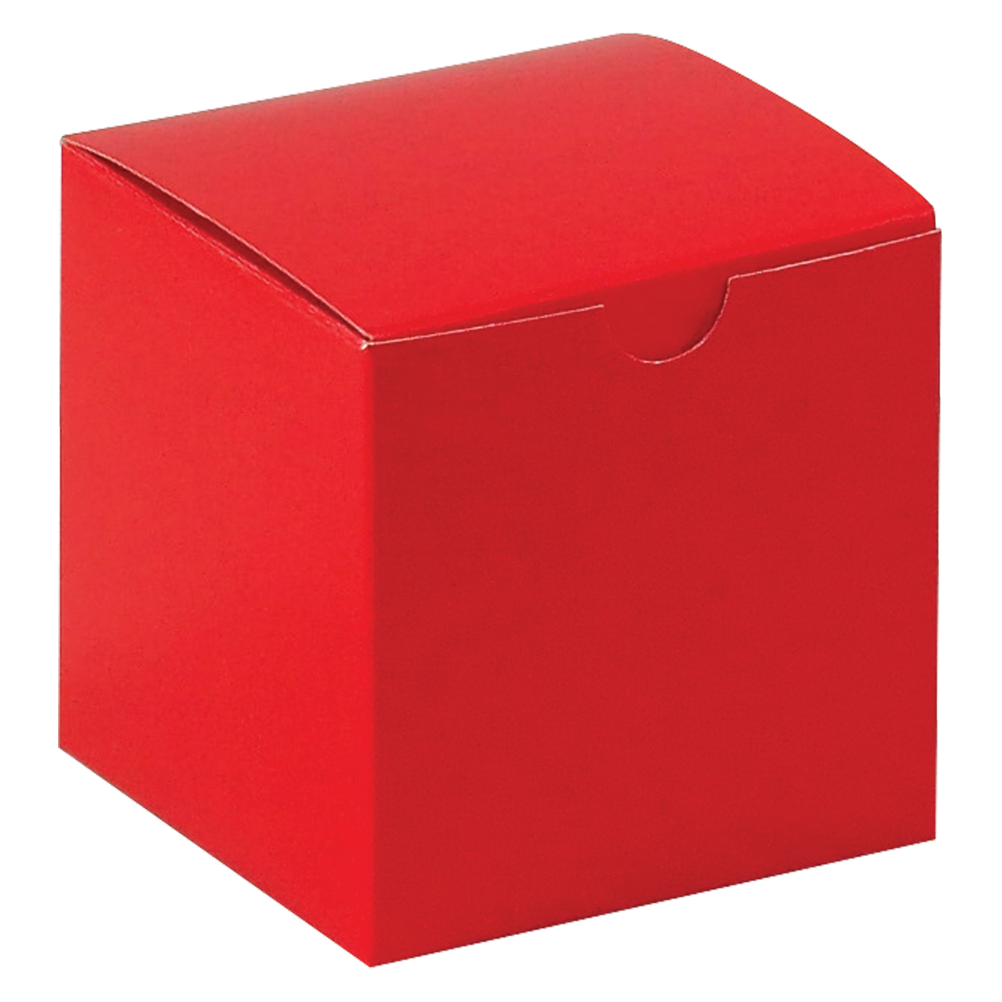 Gift Boxes, 4" x 4" x 4", Holiday Red, 100/Case