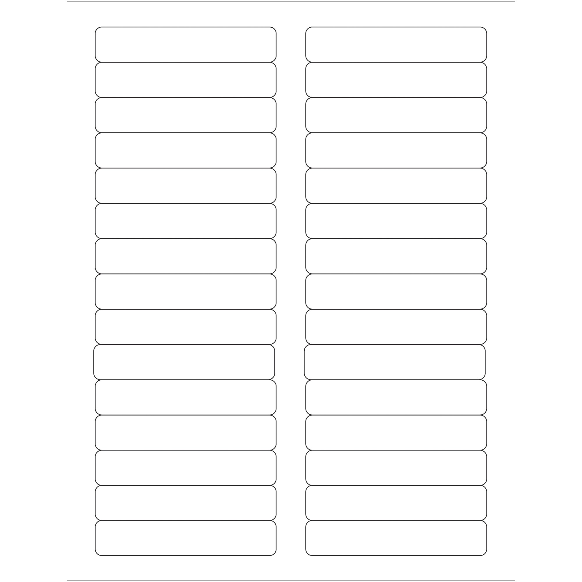 3 7/16 x 2/3" White Rectangle Laser Labels 100 SHEETS