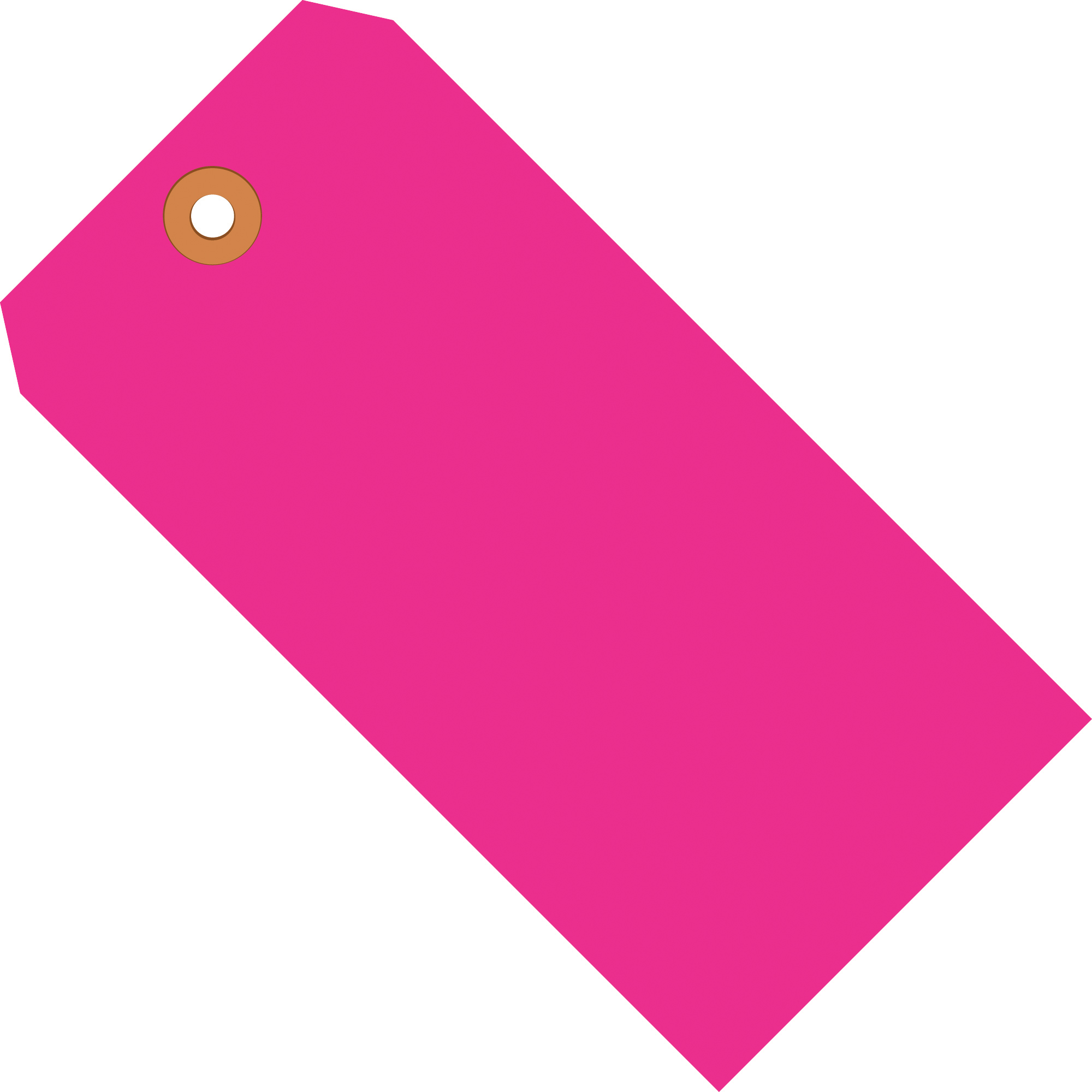 Shipping Tags, 13 Pt., 5 1/4" x 2 5/8", Fluorescent Pink, 1000/Case