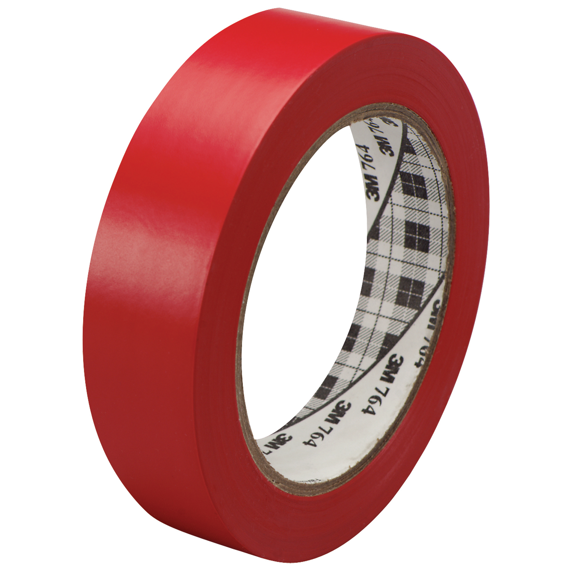 3M™ 764 Vinyl Tape, 5.0 Mil, 1" x 36 yds, Red, 36/Case