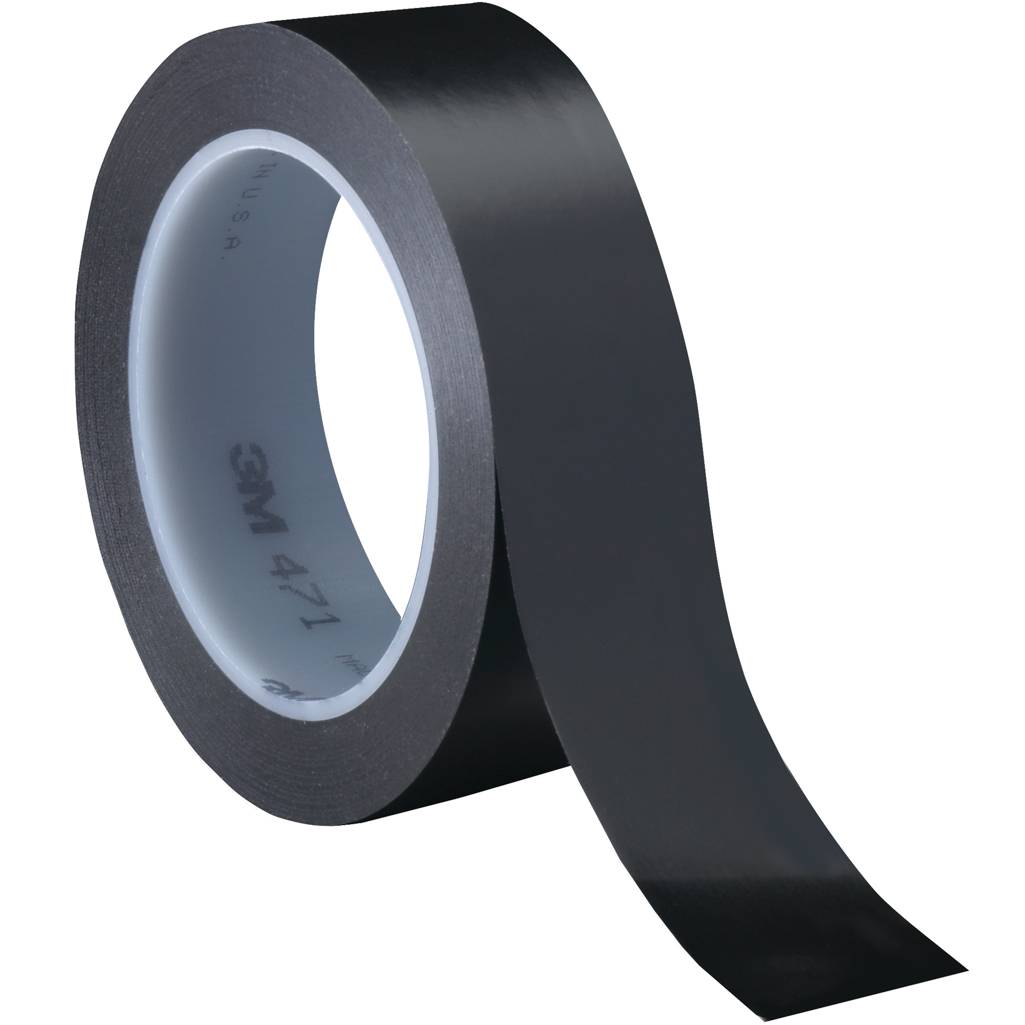 3M™ 471 Vinyl Tape, 5.2 Mil, 1" x 36 yds., Black, 3/Case