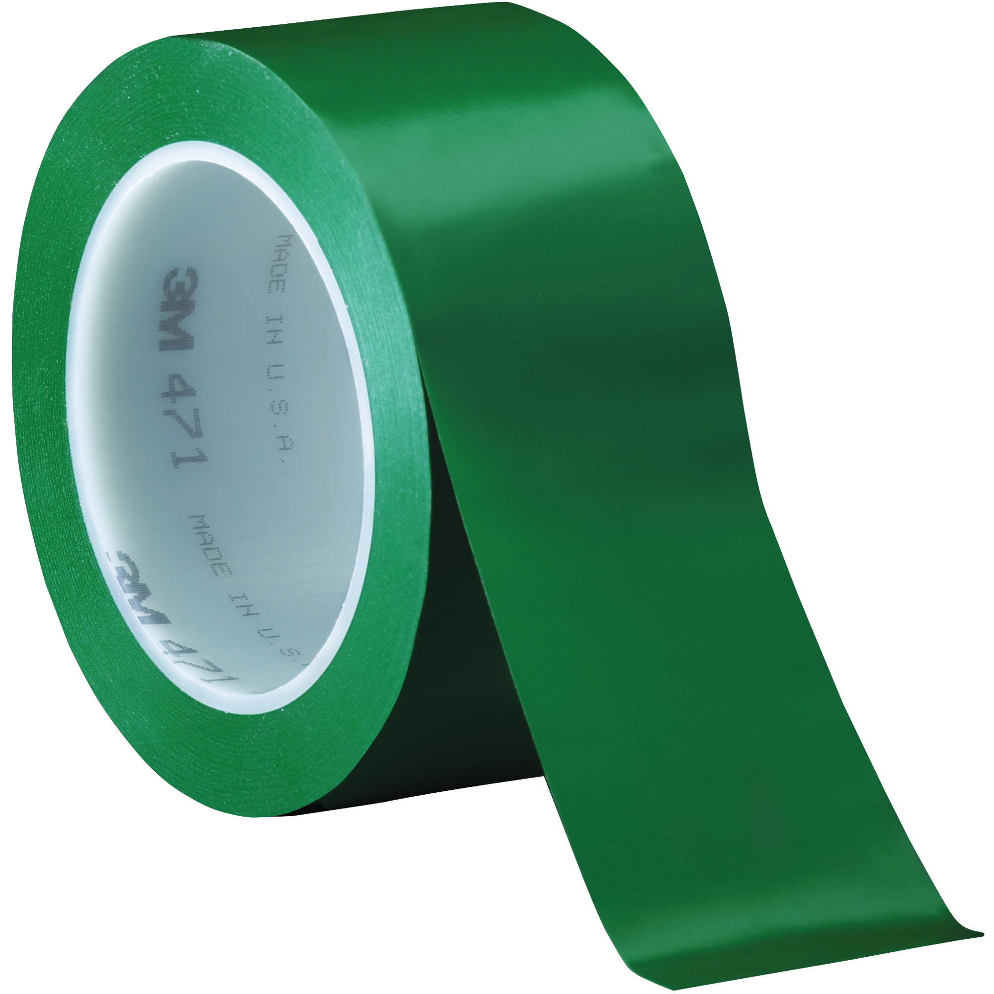 3M™ 471 Vinyl Tape, 5.2 Mil, 2" x 36 yds., Green, 3/Case