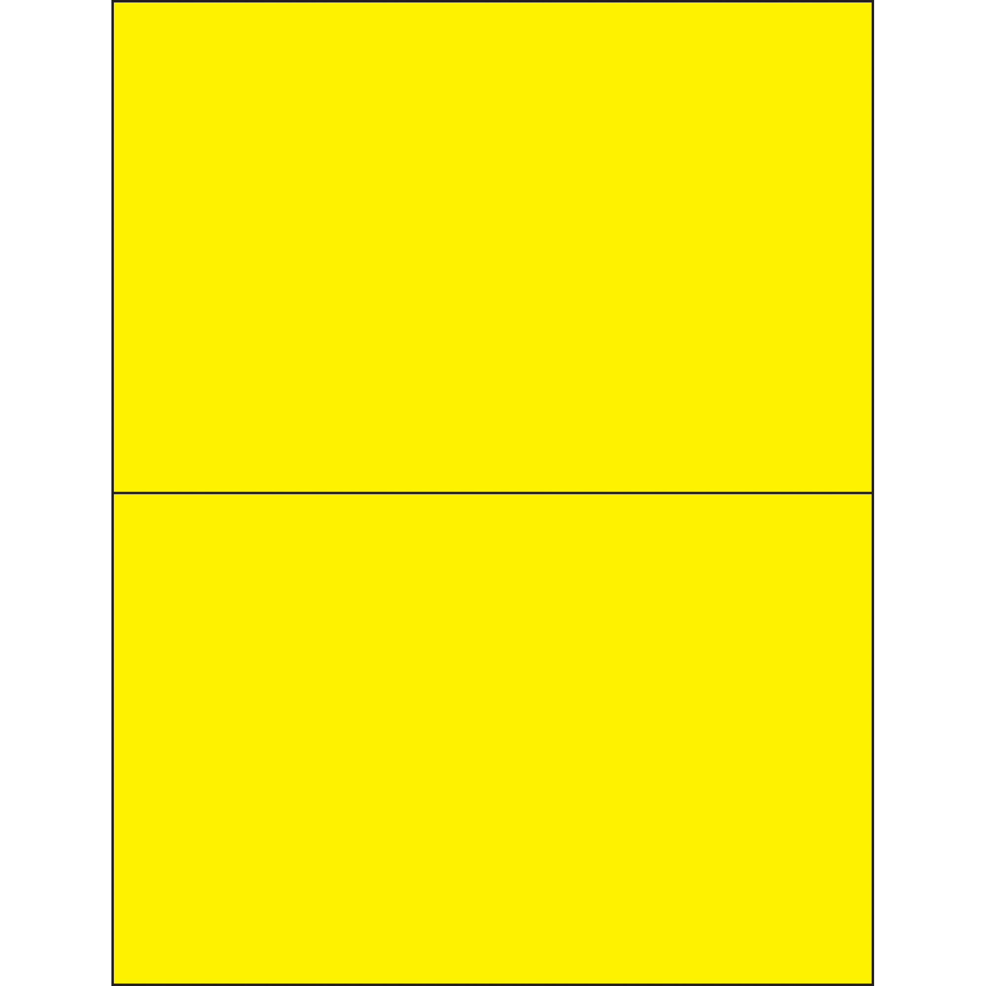 Tape Logic® Removable Rectangle Laser Labels, 8 1/2" x 5 1/2", Fluorescent Yellow, 200/Case