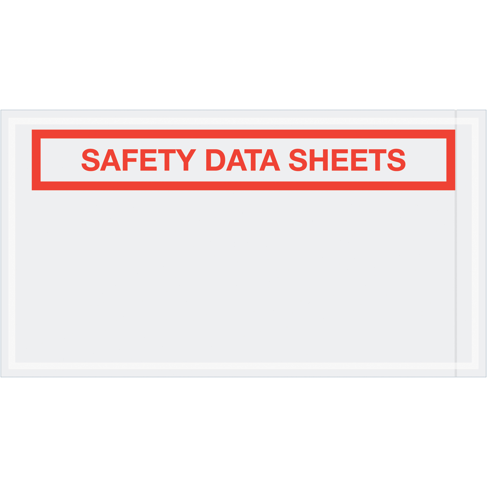 Tape Logic® SDS Envelopes, "Safety Data Sheets", 5 1/2" x 10", Clear, 1000/Case