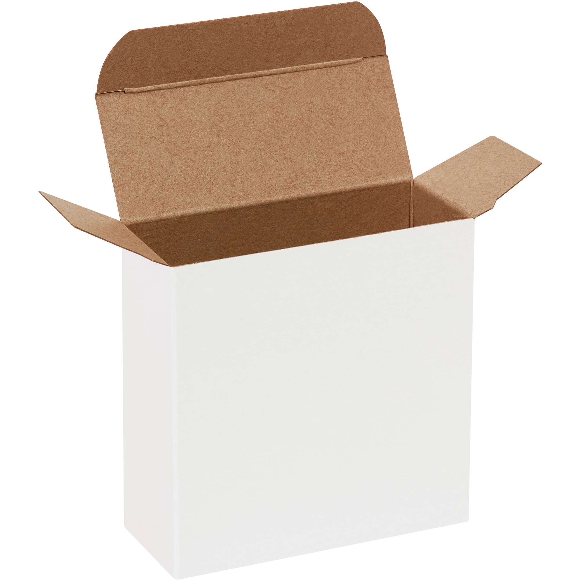 Reverse Tuck Folding Cartons, 4" x 1 5/8" x 4", White, 500/Case
