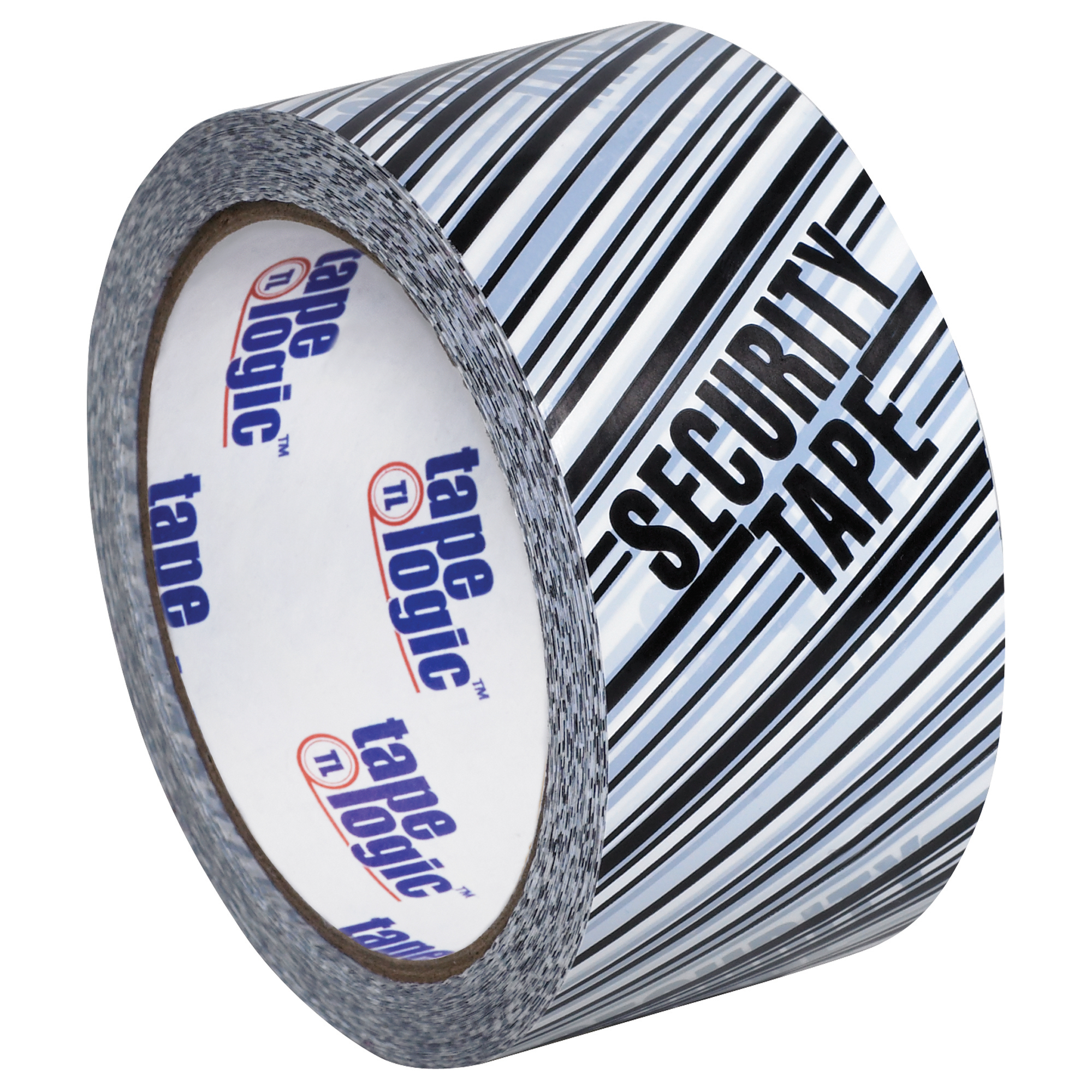 Tape Logic® Security Tape, "Security Tape", 2.5 Mil, 2" x 110 yds, Black/White, 6/Case
