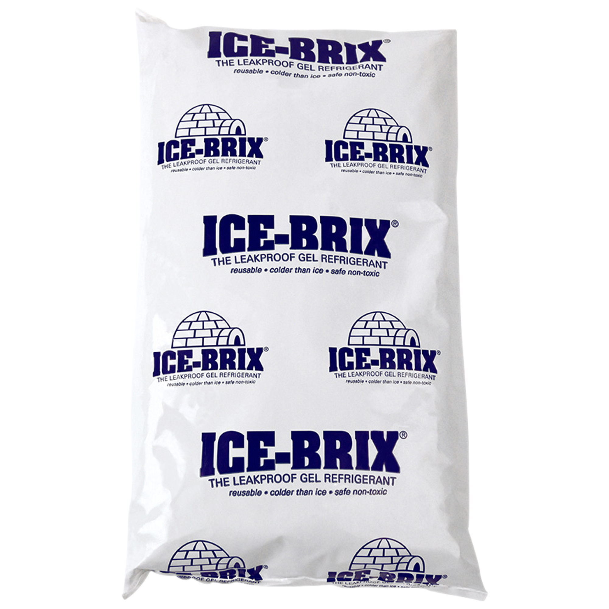 Ice-Brix™ Cold Packs, 8" x 6" x 1-1/4", White, 12/Case