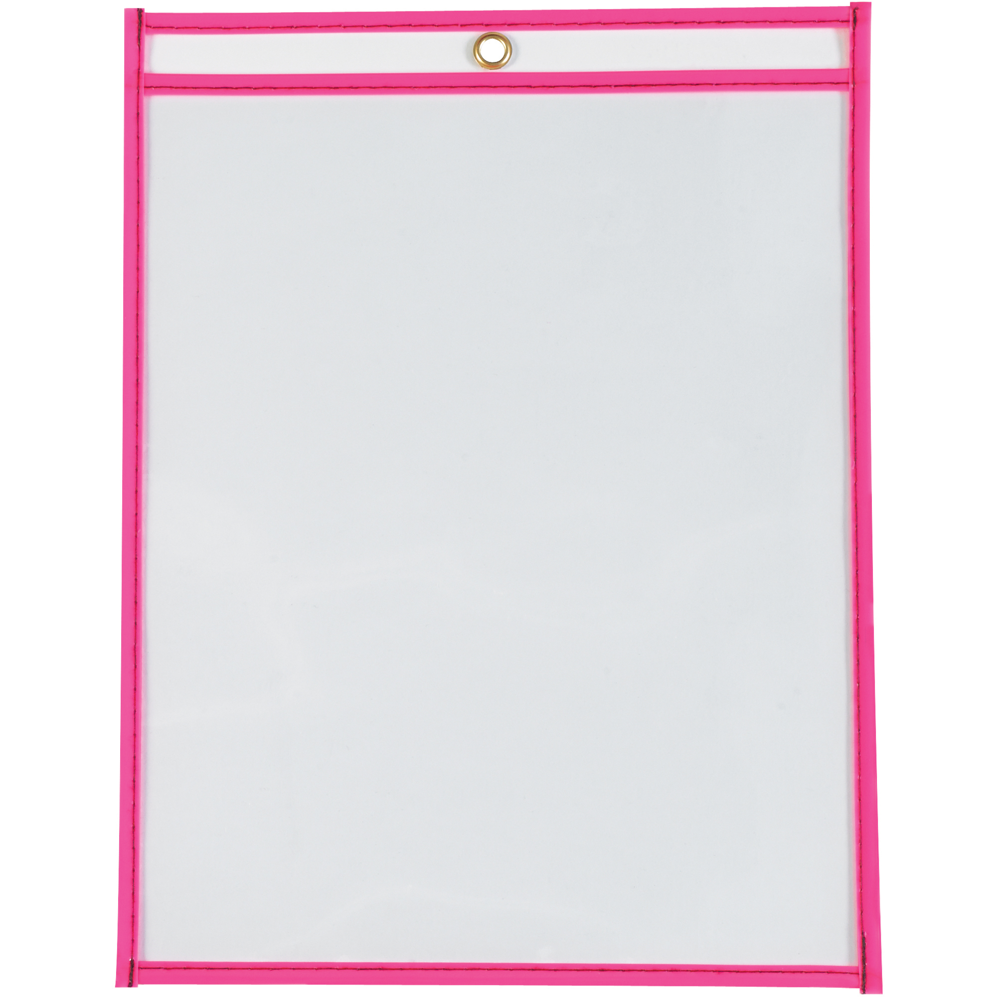 Stitched Job Ticket Holders, 9" x 12", Neon Pink, 15/Case