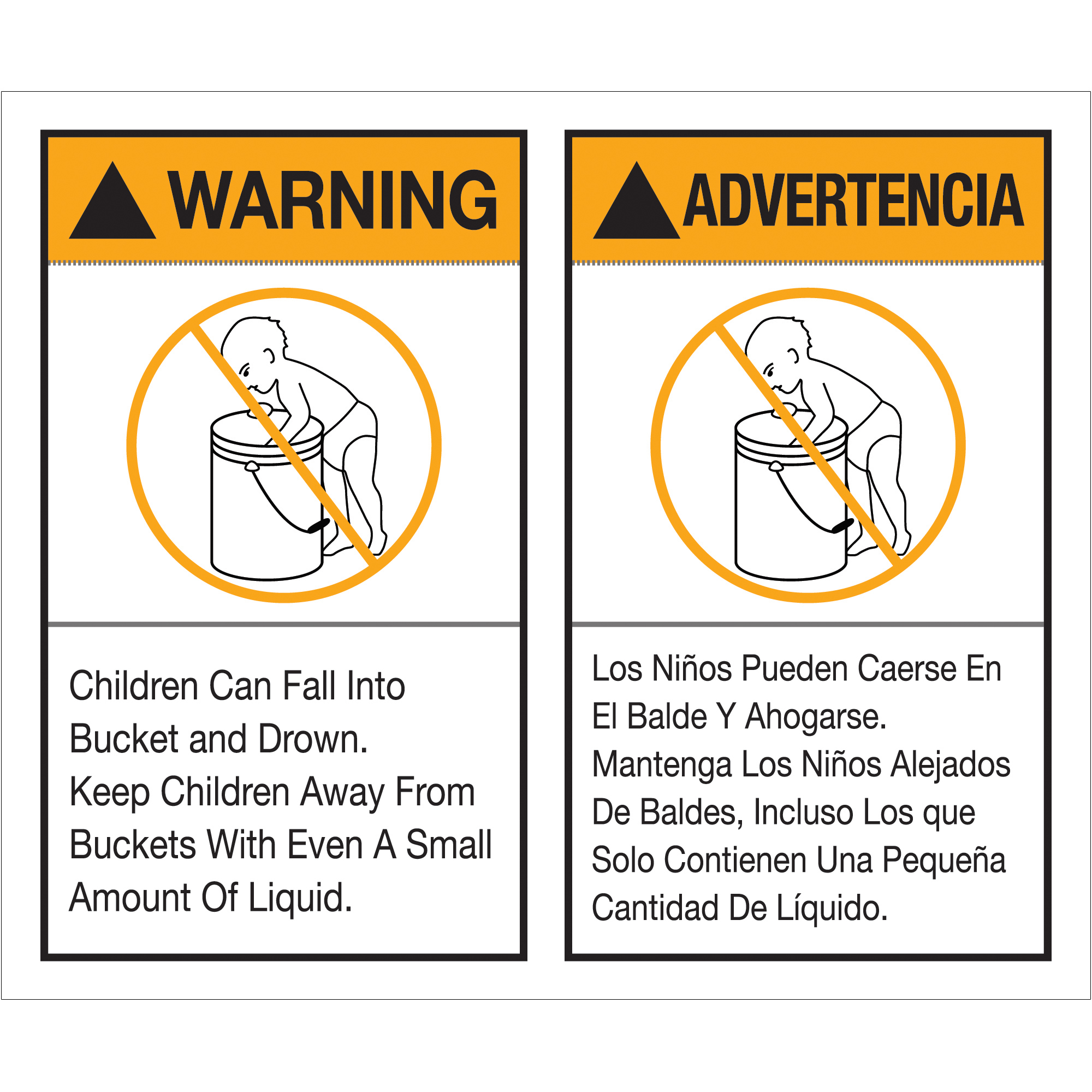 Tape Logic® Labels, "Warning Advertencia" Label Set, 5" x 6", Multiple, 500/Roll