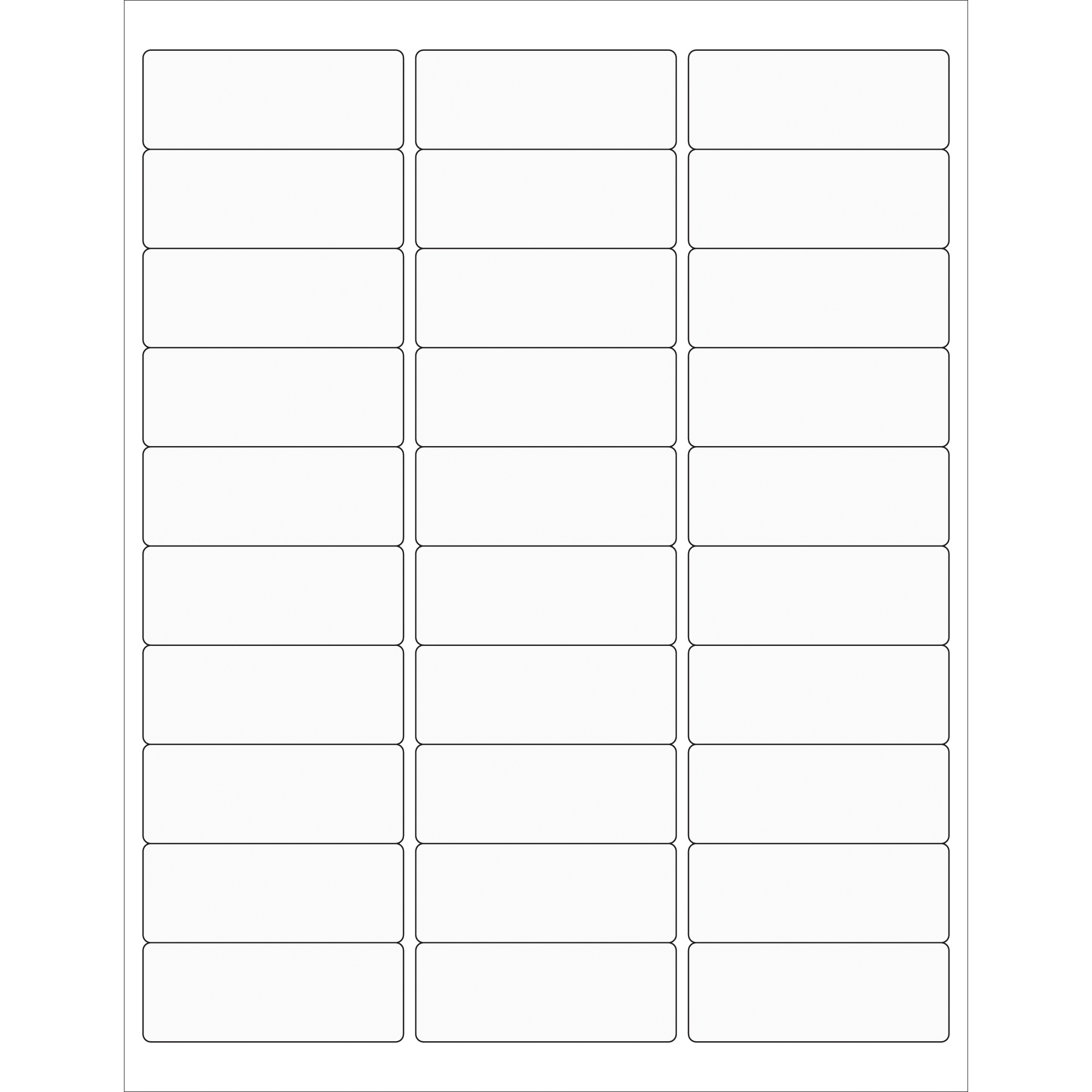 Tape Logic® Rectangle Laser Labels, 2 5/8" x 1", Clear, 3000/Case