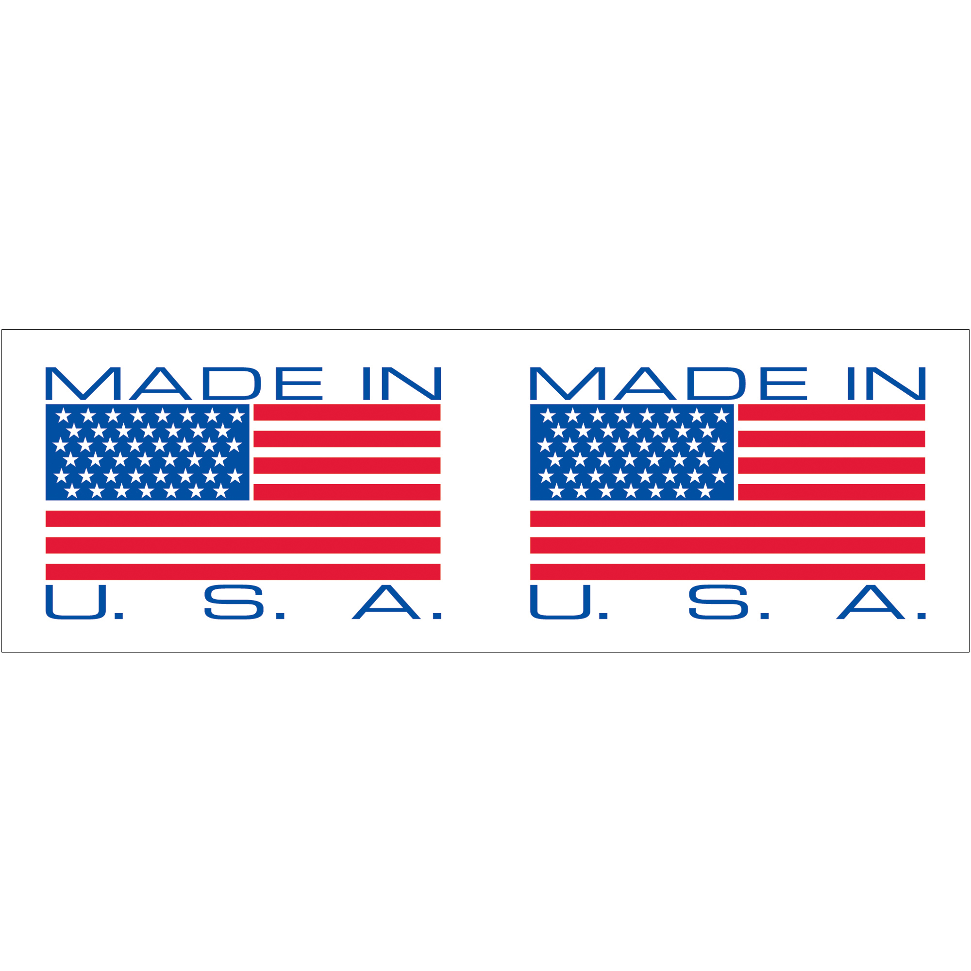 Tape Logic® Pre-Printed Carton Sealing Tape, "Made In USA", 2.2 Mil, 2" x 110 yds., Red/White/Blue, 6/Case