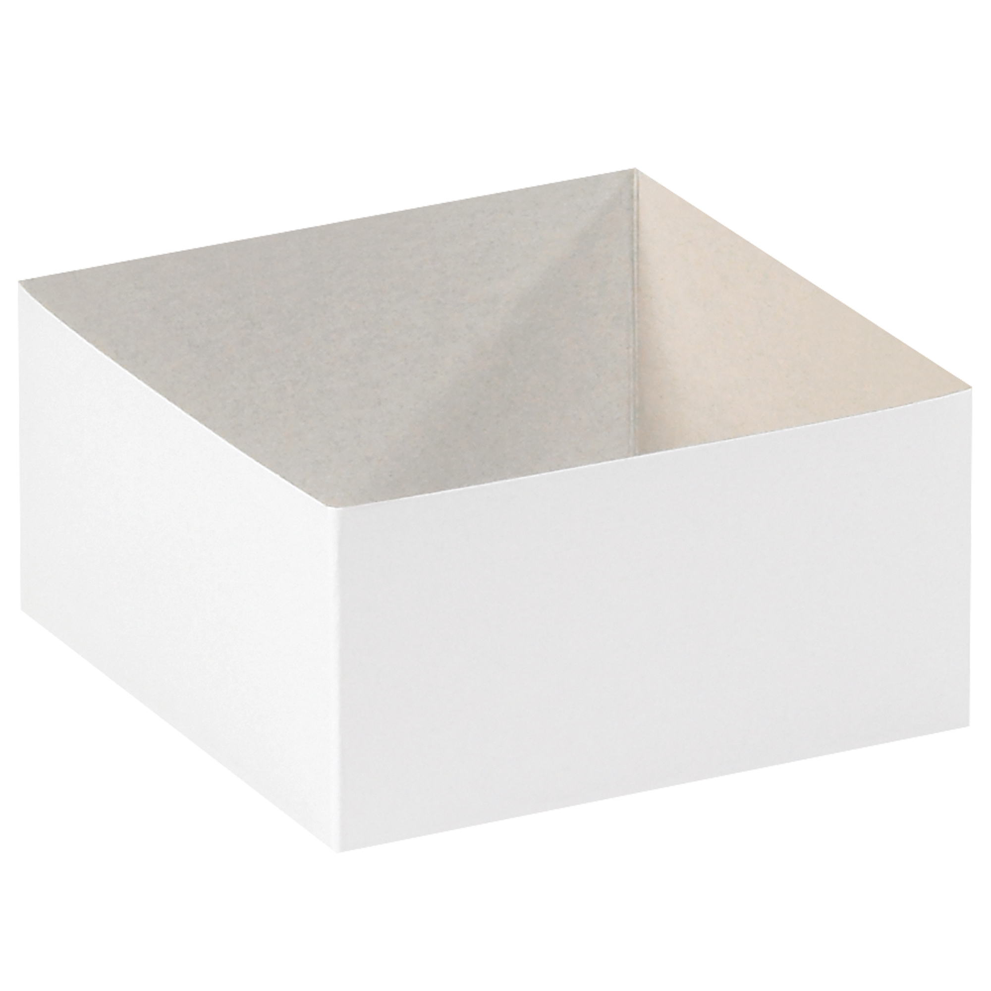 Deluxe Gift Box Bottoms, 6" x 6" x 3", White, 50/Case