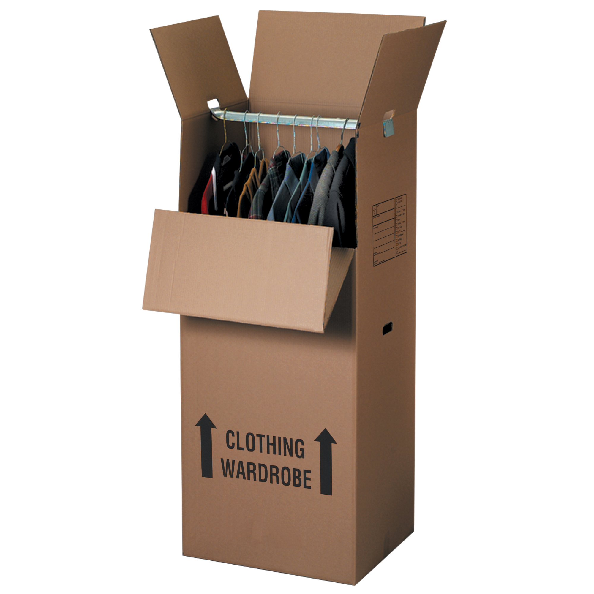 Wardrobe Boxes, 20" x 20" x 45", Kraft, 5/Bundle; 75/Skid