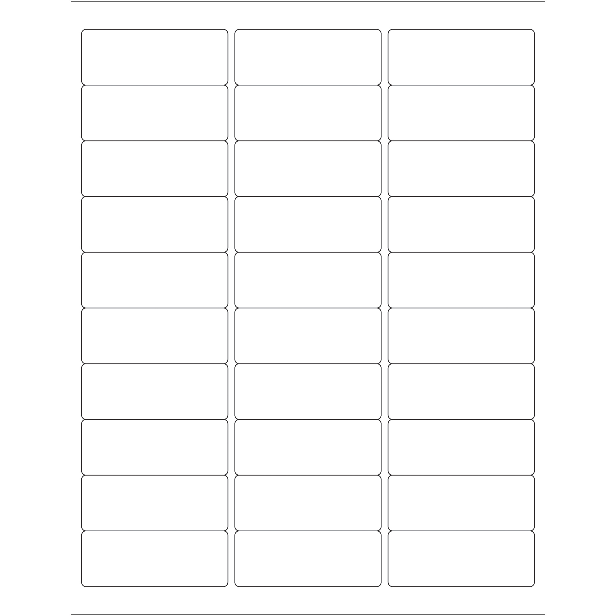 Tape Logic® Weather-Resistant Laser Labels, 2 5/8" x 1", White, 3000/Case