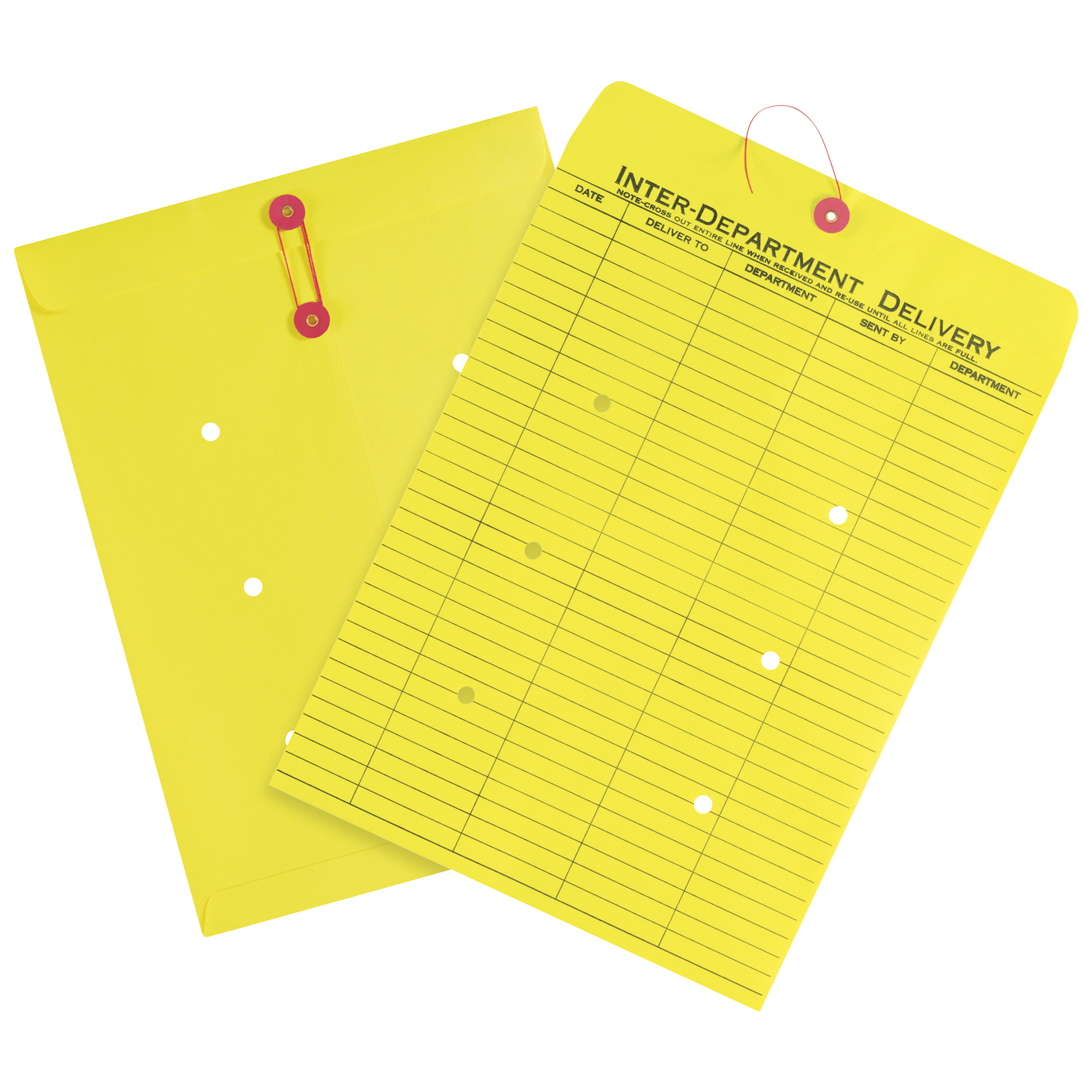 Inter-Department Envelopes, 10" x 13", Yellow, 100/Case