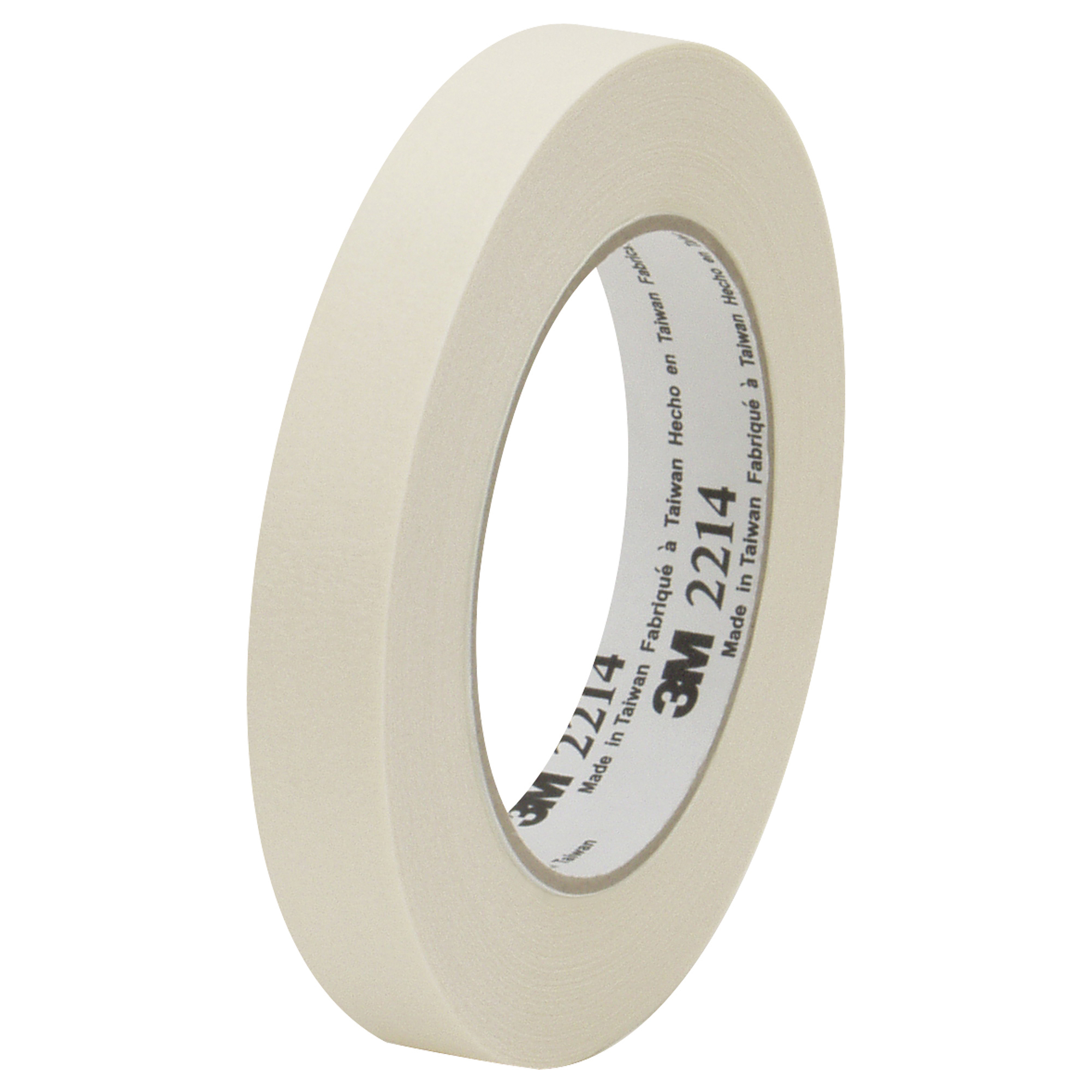 3M™ 2214 Masking Tape, 5.2 Mil, 3/4" x 60 yds., Natural, 48/Case