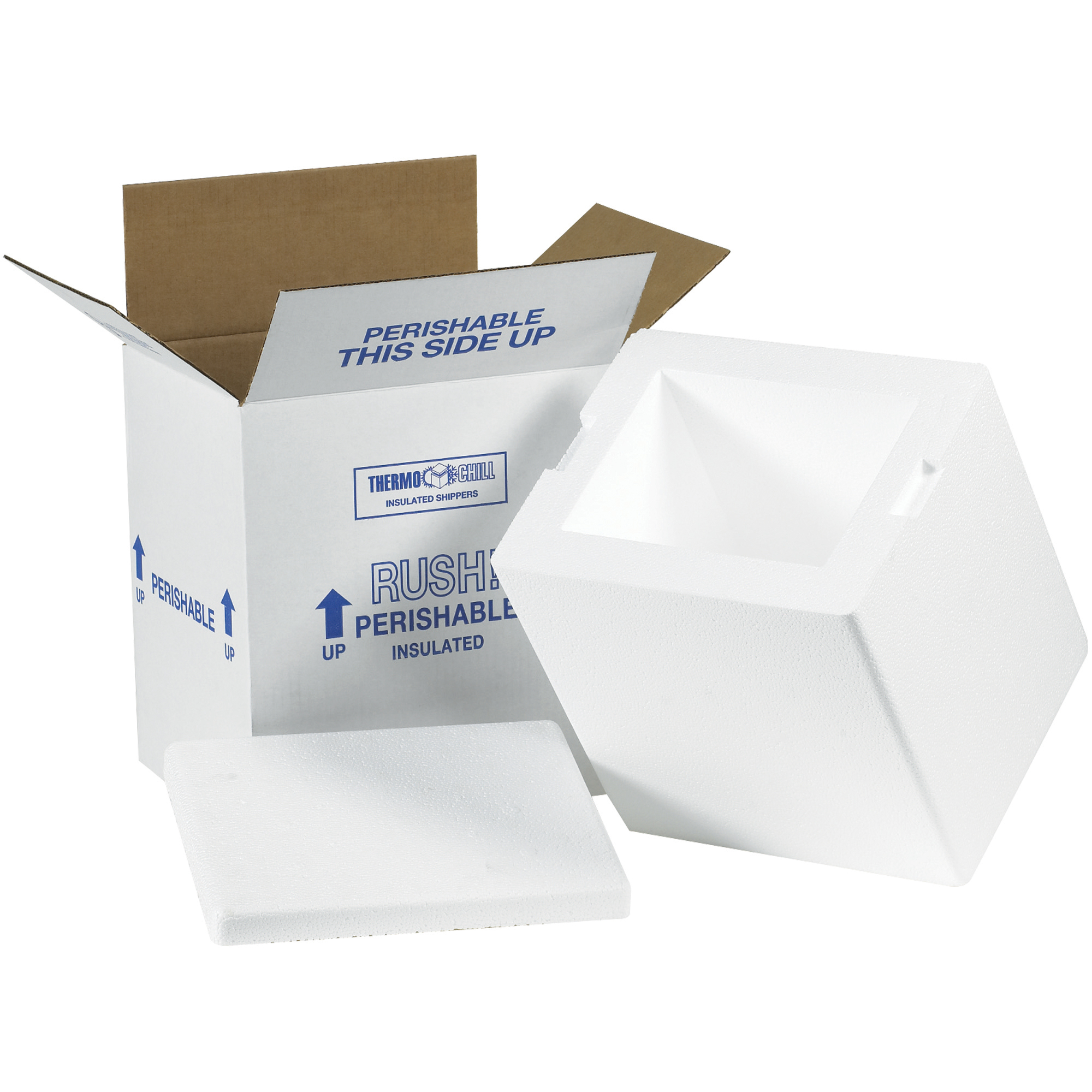 Insulated Shipping Kits, 8" x 6" x 9", White, 8/Case