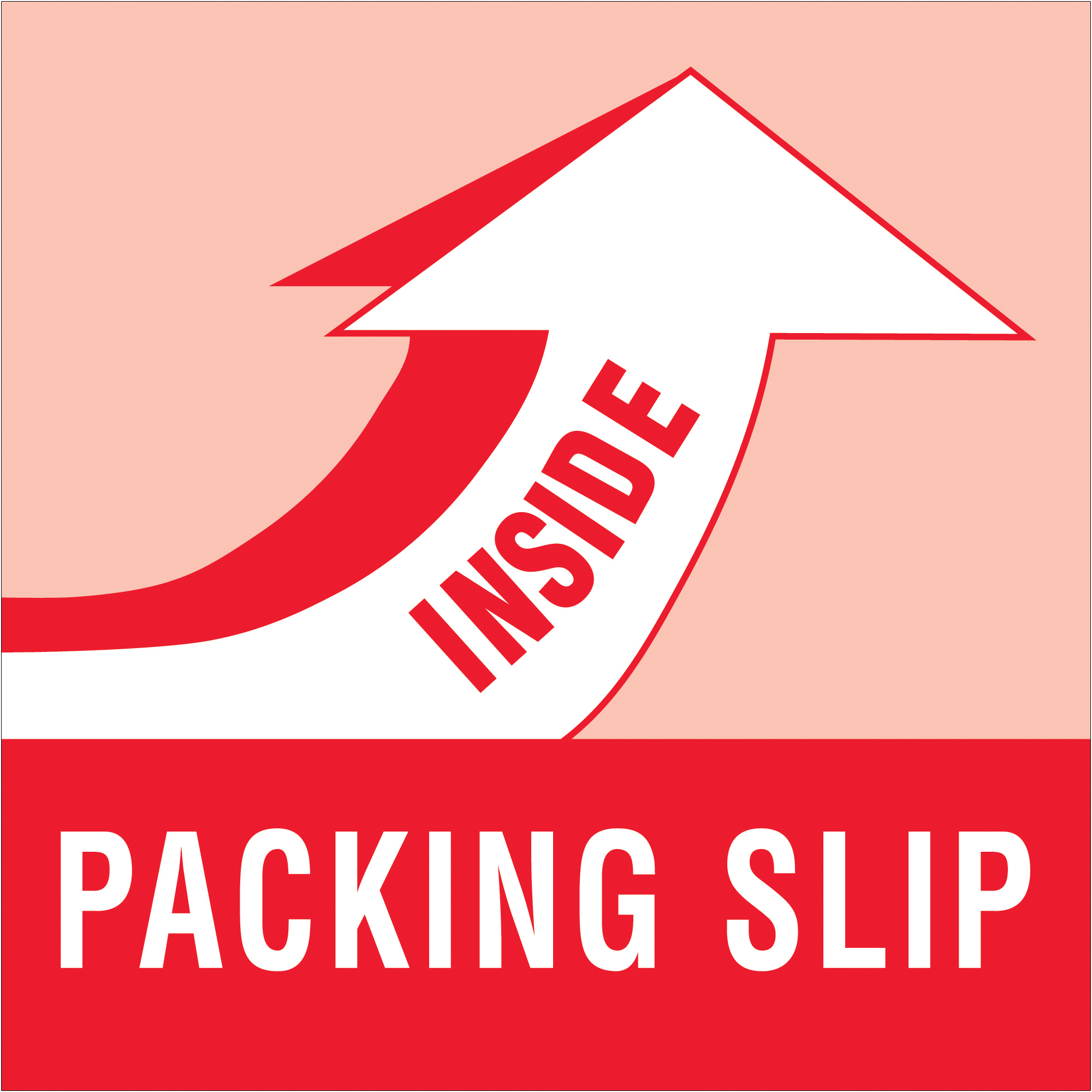 Tape Logic® Labels, "Packing Slip Inside", 4" x 4", Red/White, 500/Roll