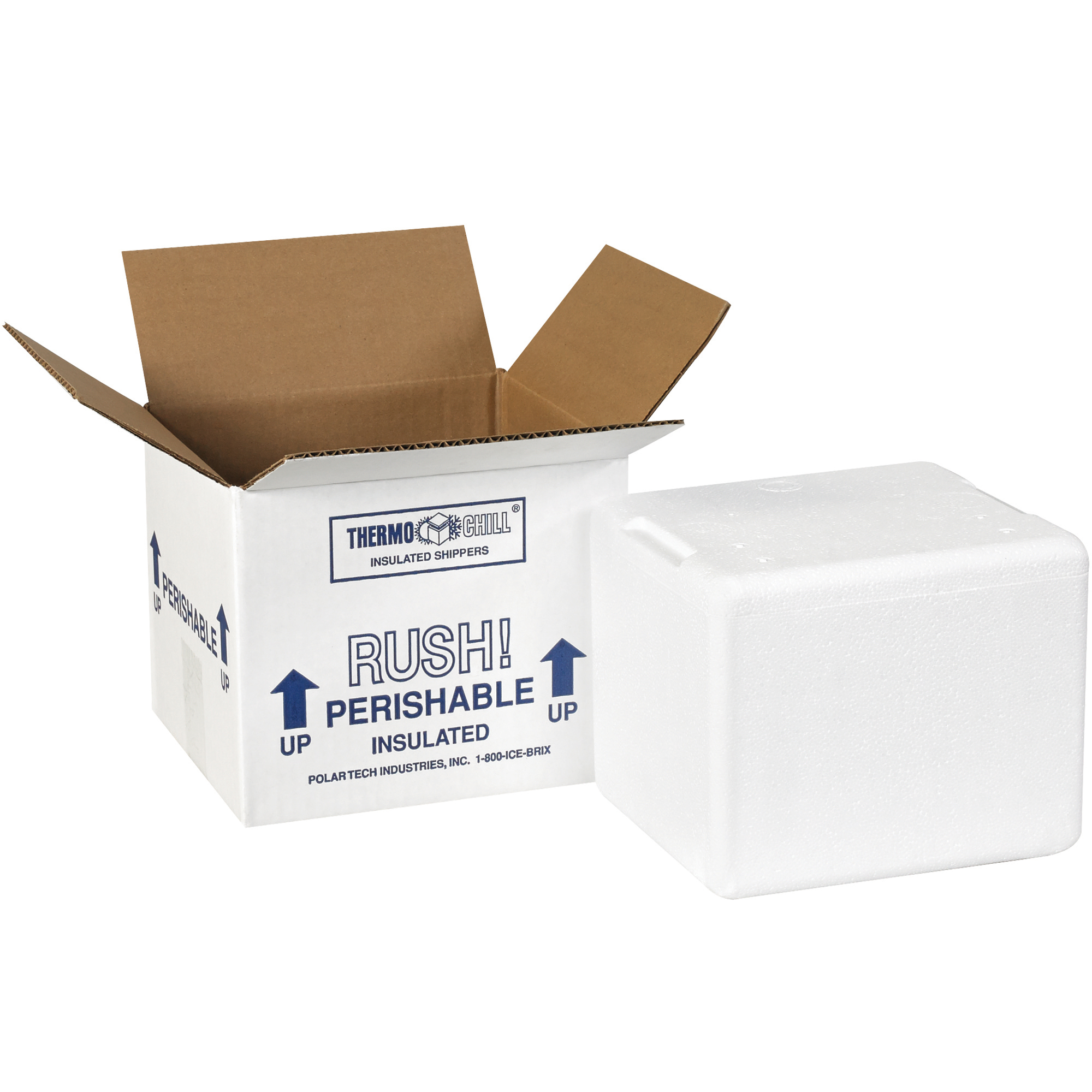 Insulated Shipping Kits, 6" x 5" x 4 1/2", White, 8/Case
