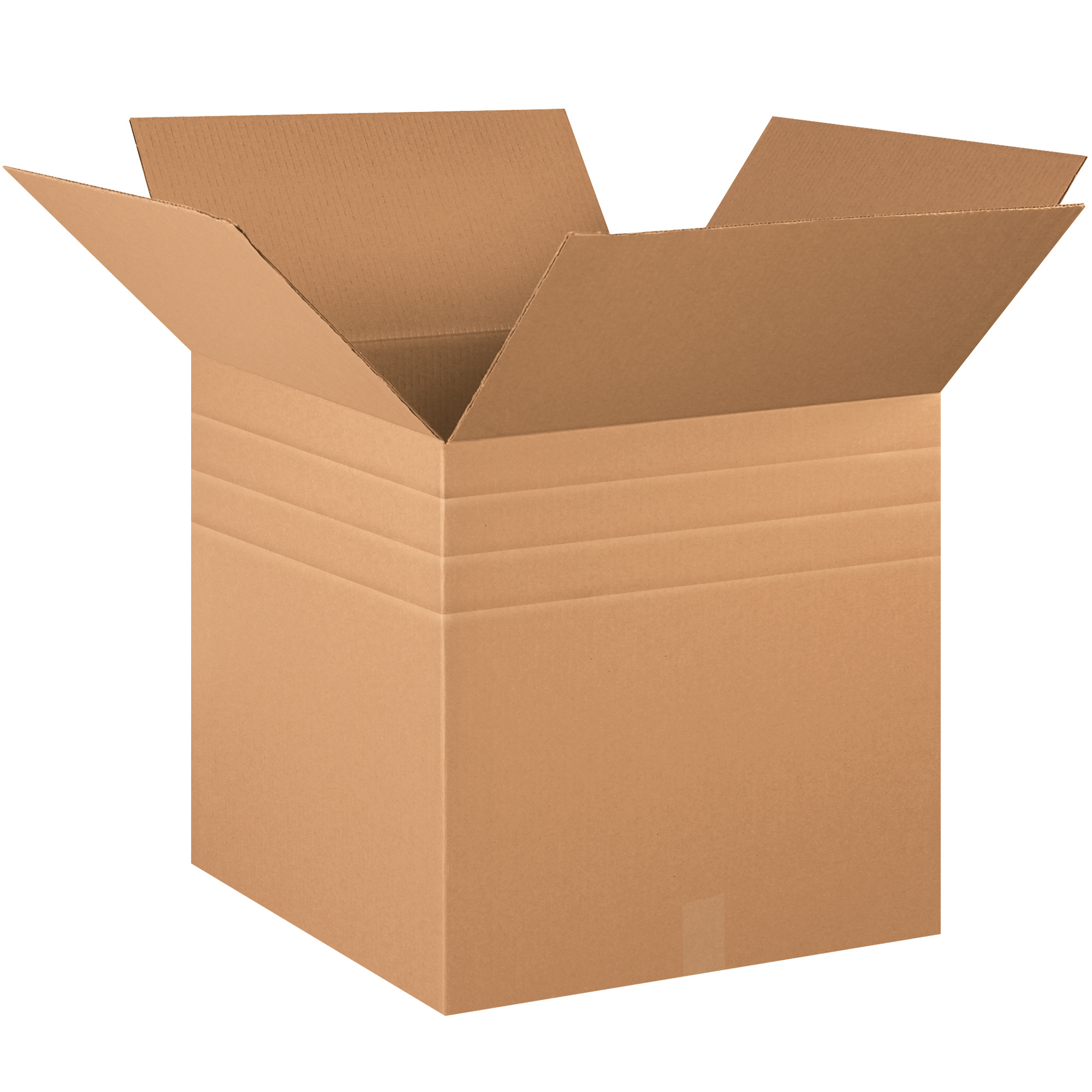 Heavy-Duty Multi-Depth Boxes, 20" x 20" x 20", Kraft, 10/Bundle; 120/Skid