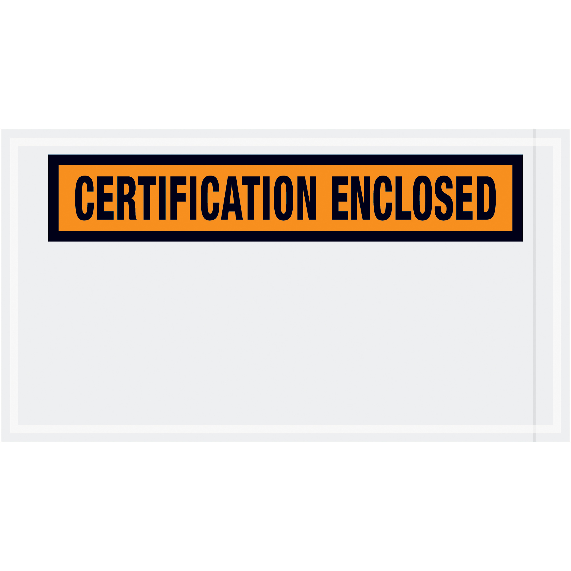 Tape Logic® "Certification Enclosed" Envelopes, 5 1/2" x 10", Orange, 1000/Case