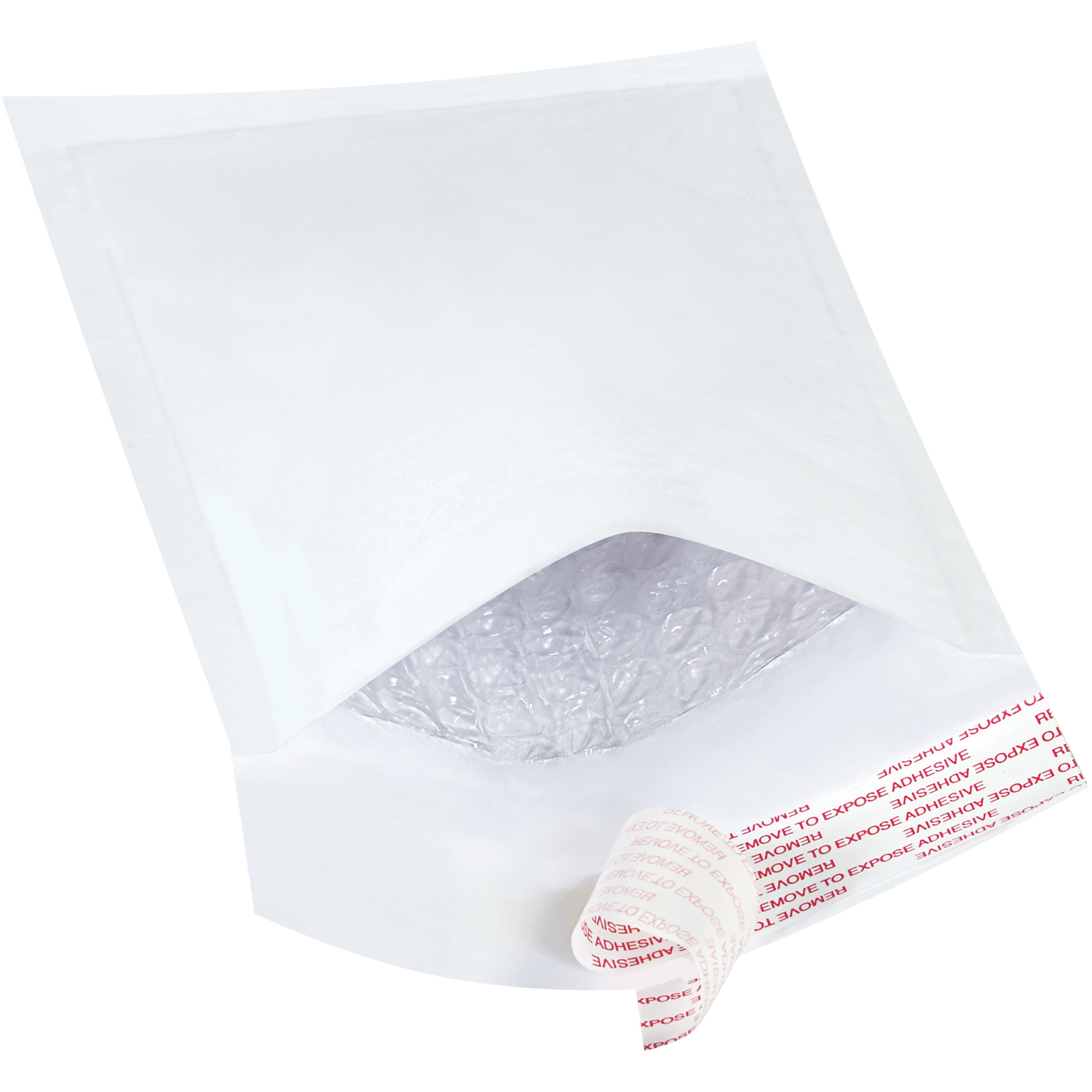 Self-Seal Bubble Mailers, #000, 4" x 8", White, 500/Case