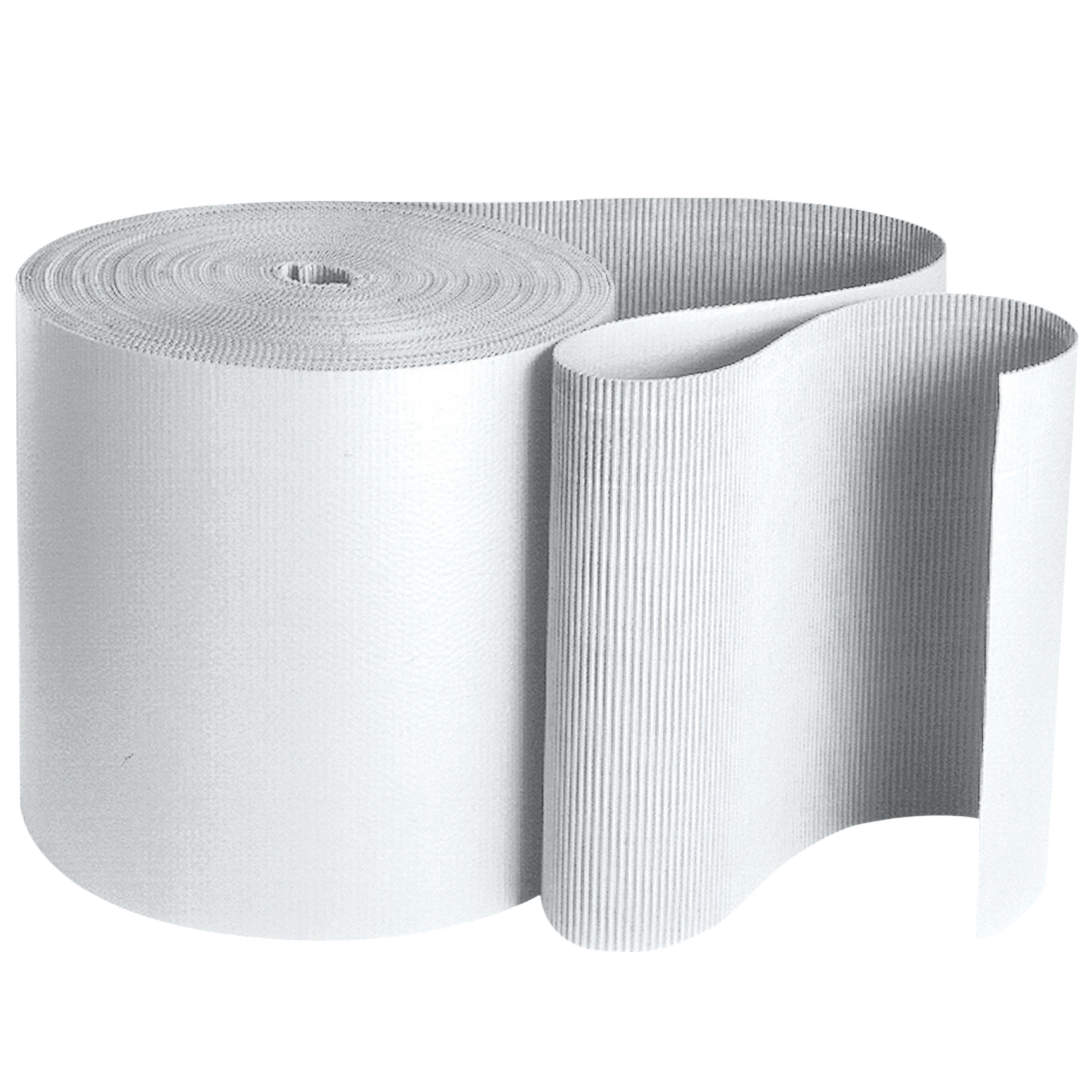 Singleface Corrugated Roll, B-Flute, 36" x 250', White, 1 Roll