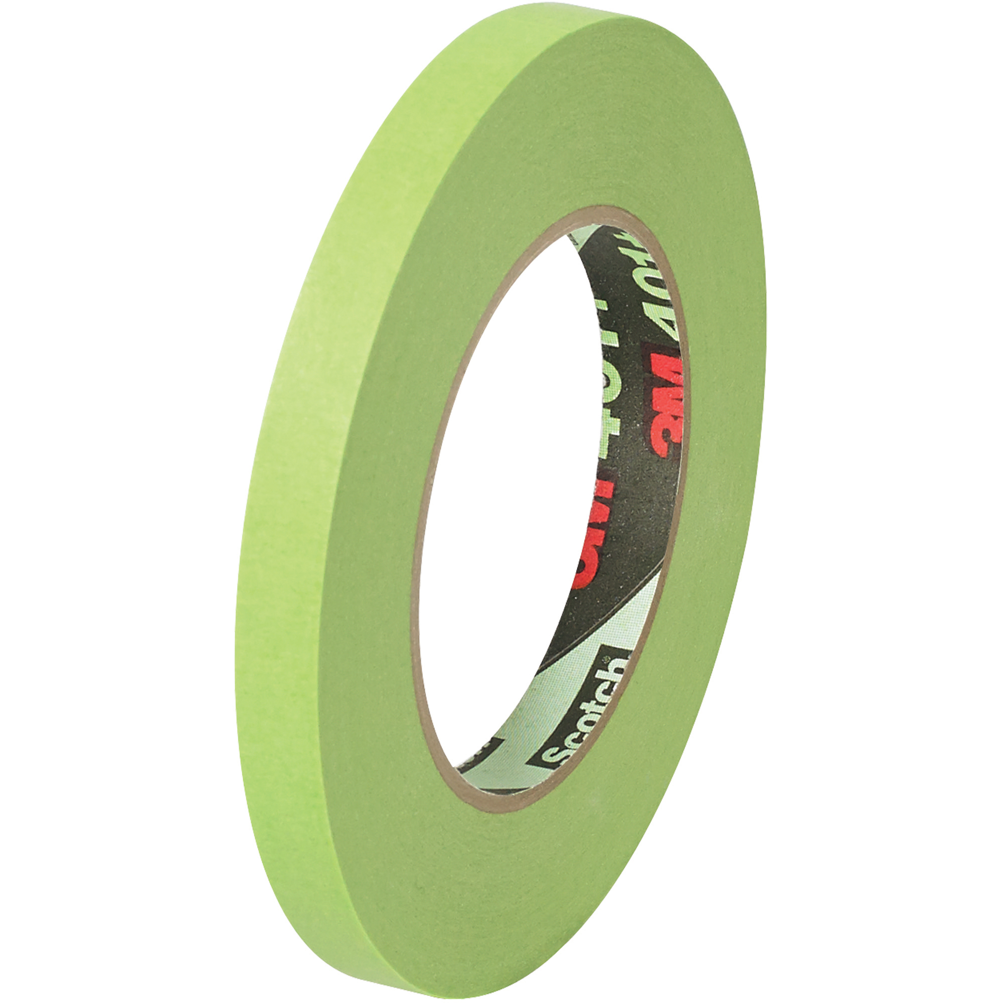 3M™ 401+/233+ Masking Tape, 6.7 Mil, 1/2" x 60 yds., Green, 48/Case