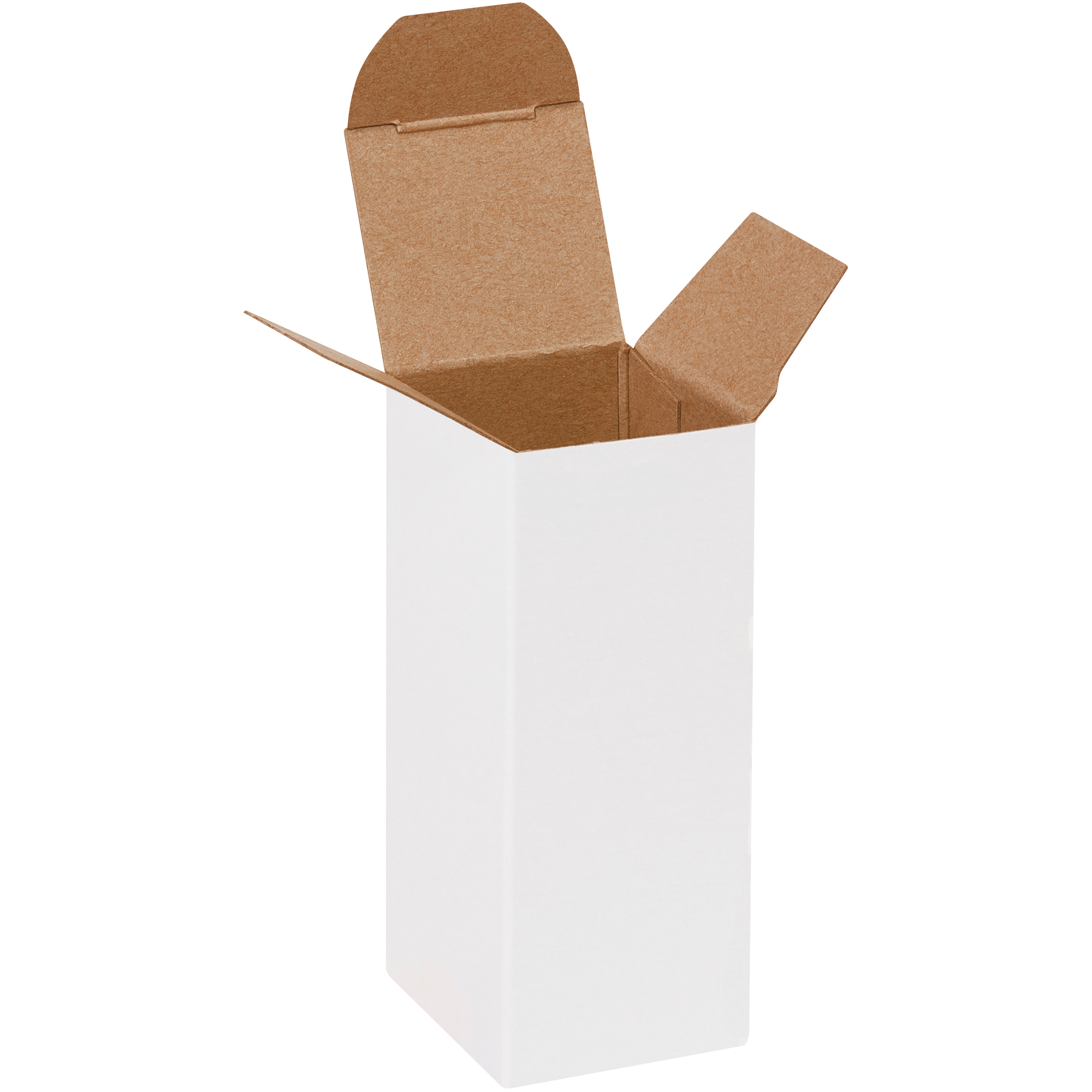 Reverse Tuck Folding Cartons, 1 1/2" x 1 1/2" x 4", White, 1000/Case