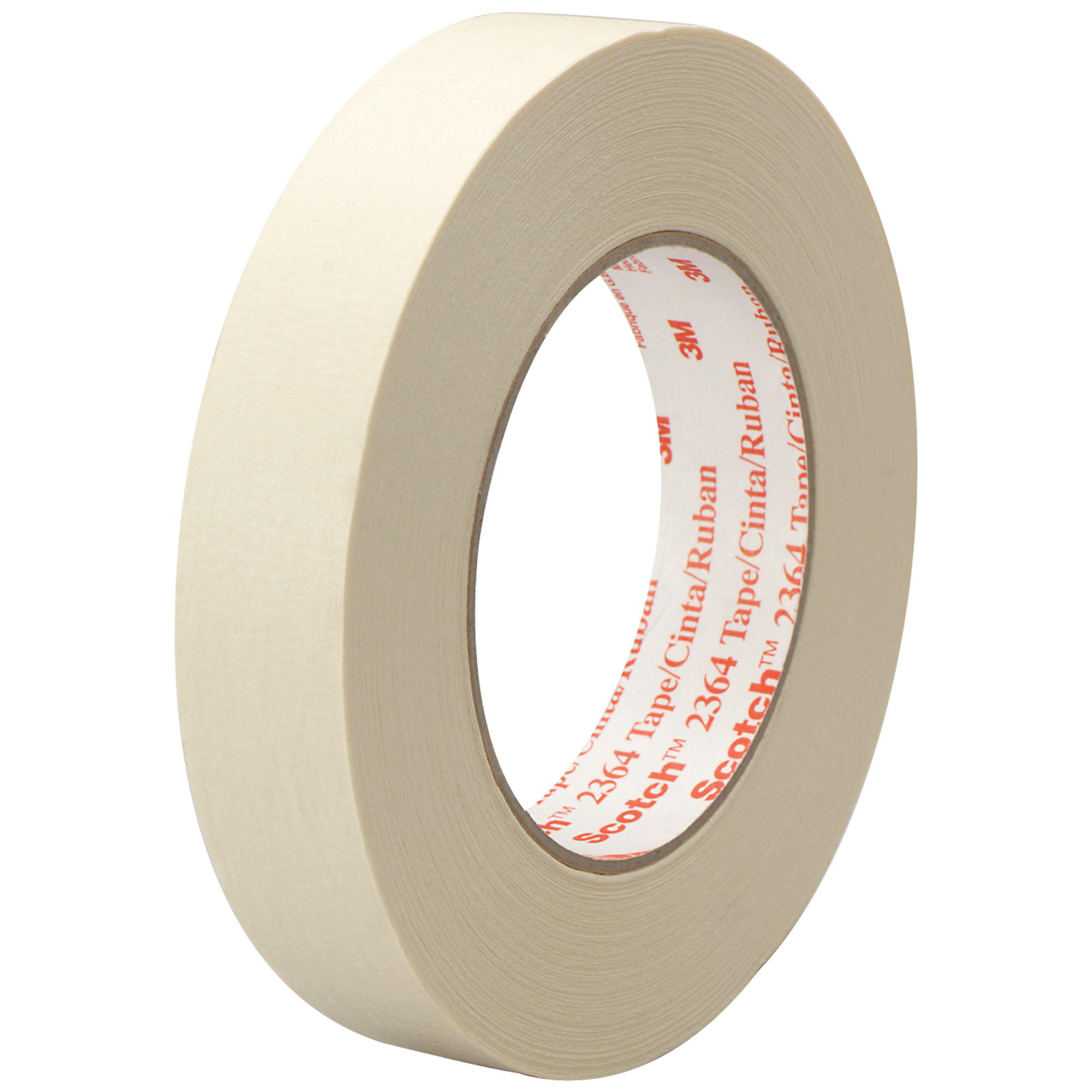 3M™ 2364 Masking Tape, 6.5 Mil, 1 1/2" x 60 yds., Tan, 24/Case