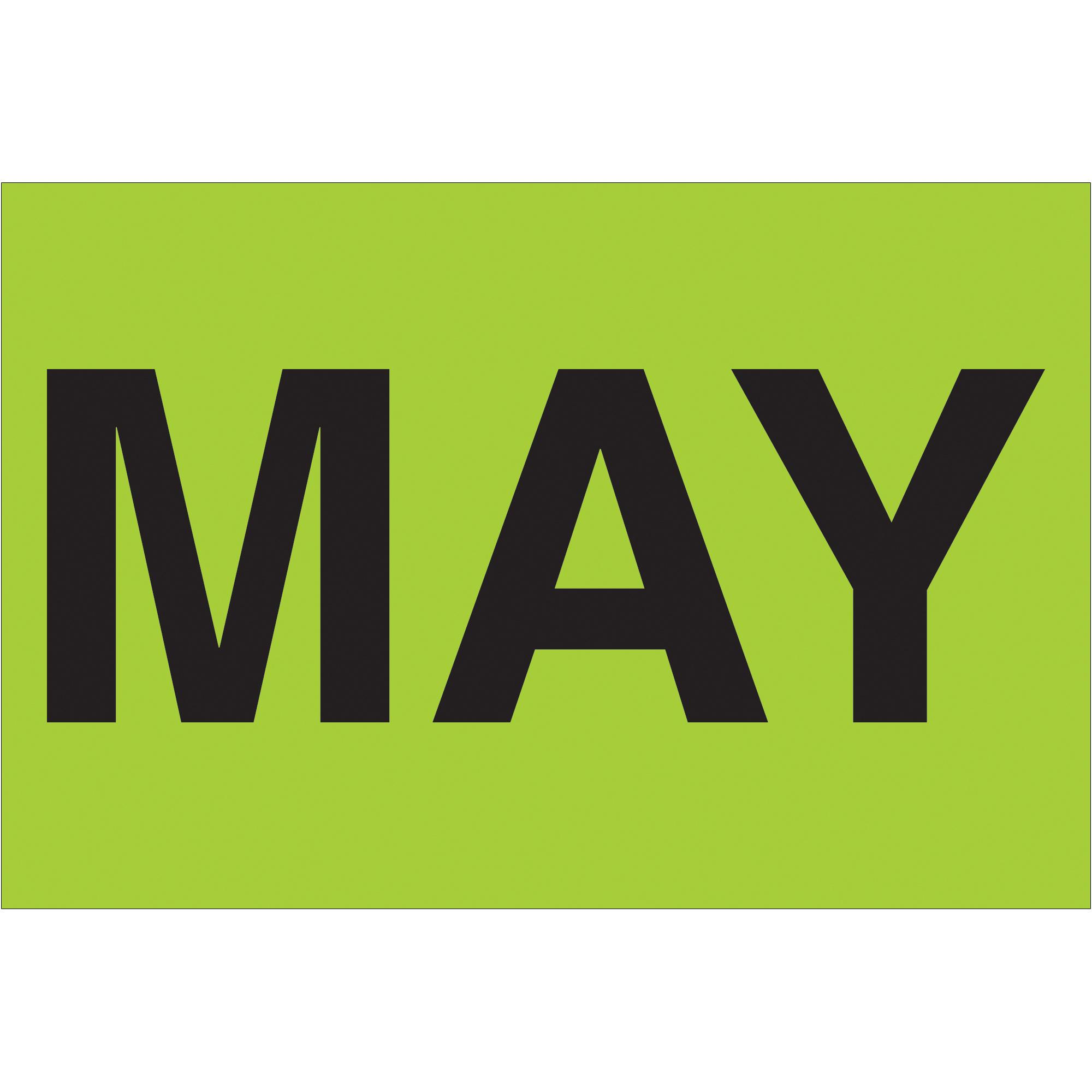 Tape Logic® Months of the Year Labels, "MAY", 2" x 3", Fluorescent Green, 500/Roll