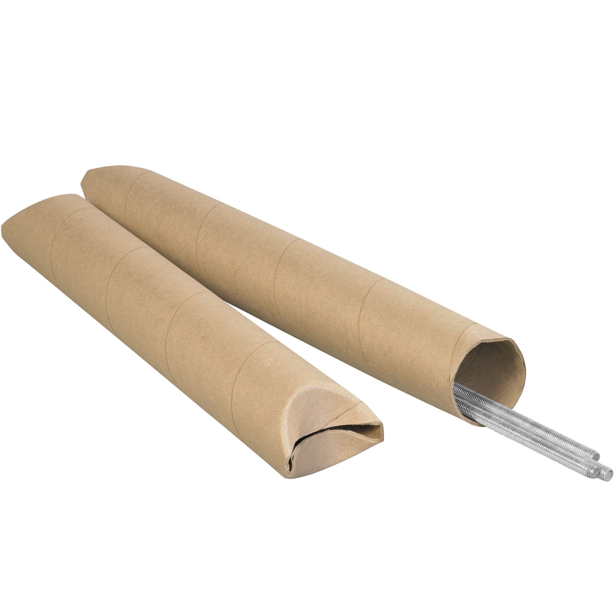 Crimped End Mailing Tubes, 3" x 24", Kraft, 24/Case