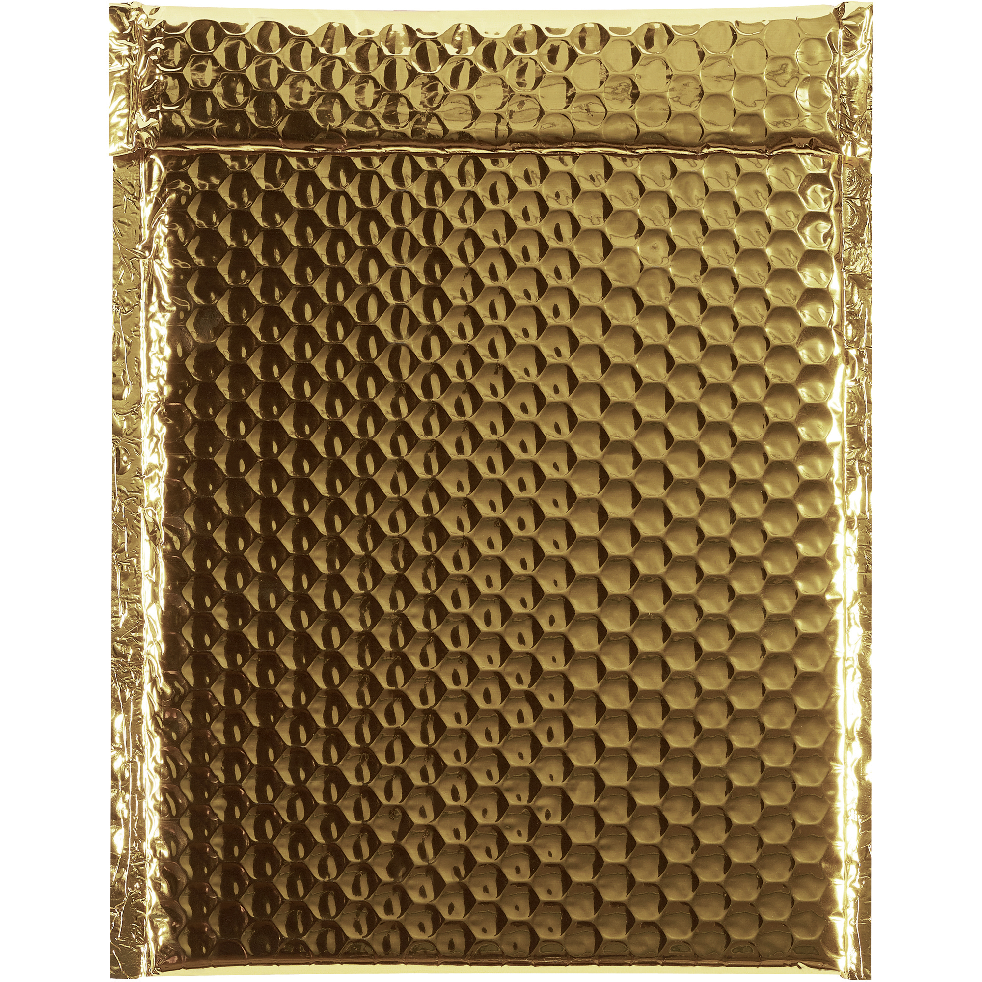 Glamour Bubble Mailers, 9" x 11 1/2", Gold, 100/Case