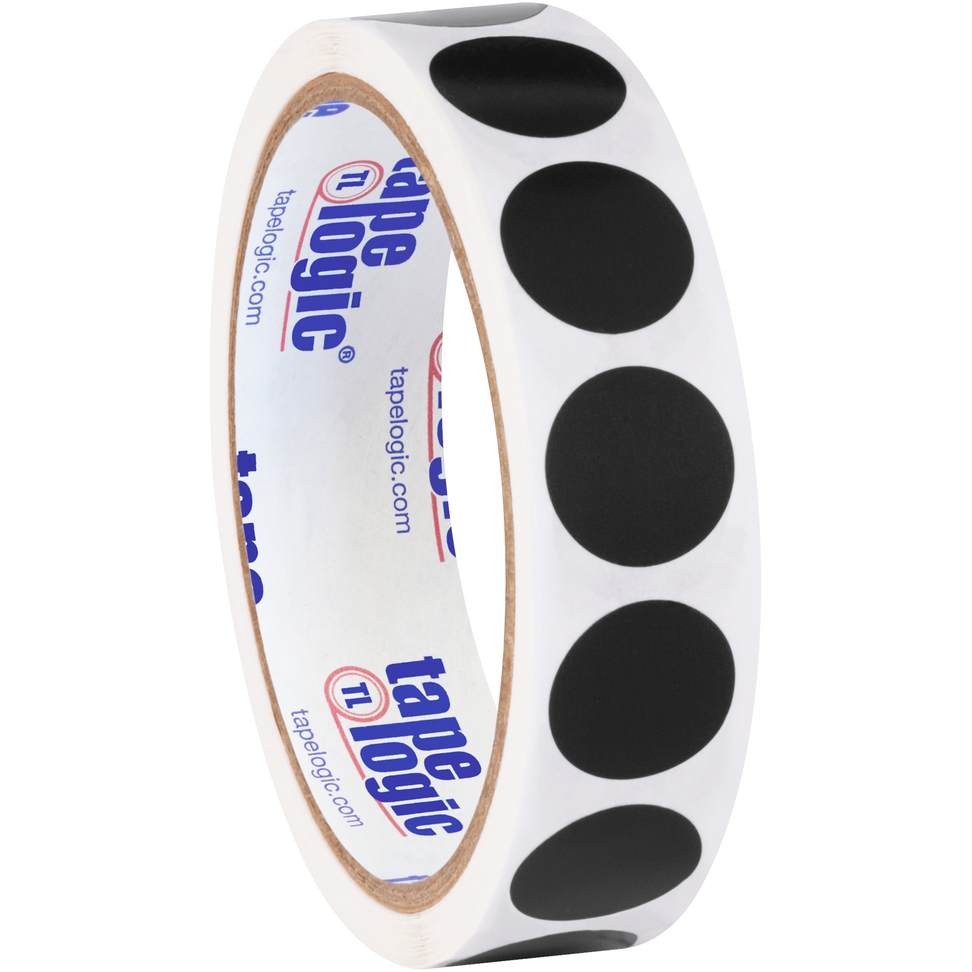 Tape Logic® Inventory Circle Labels, 3/4", Black, 500/Roll