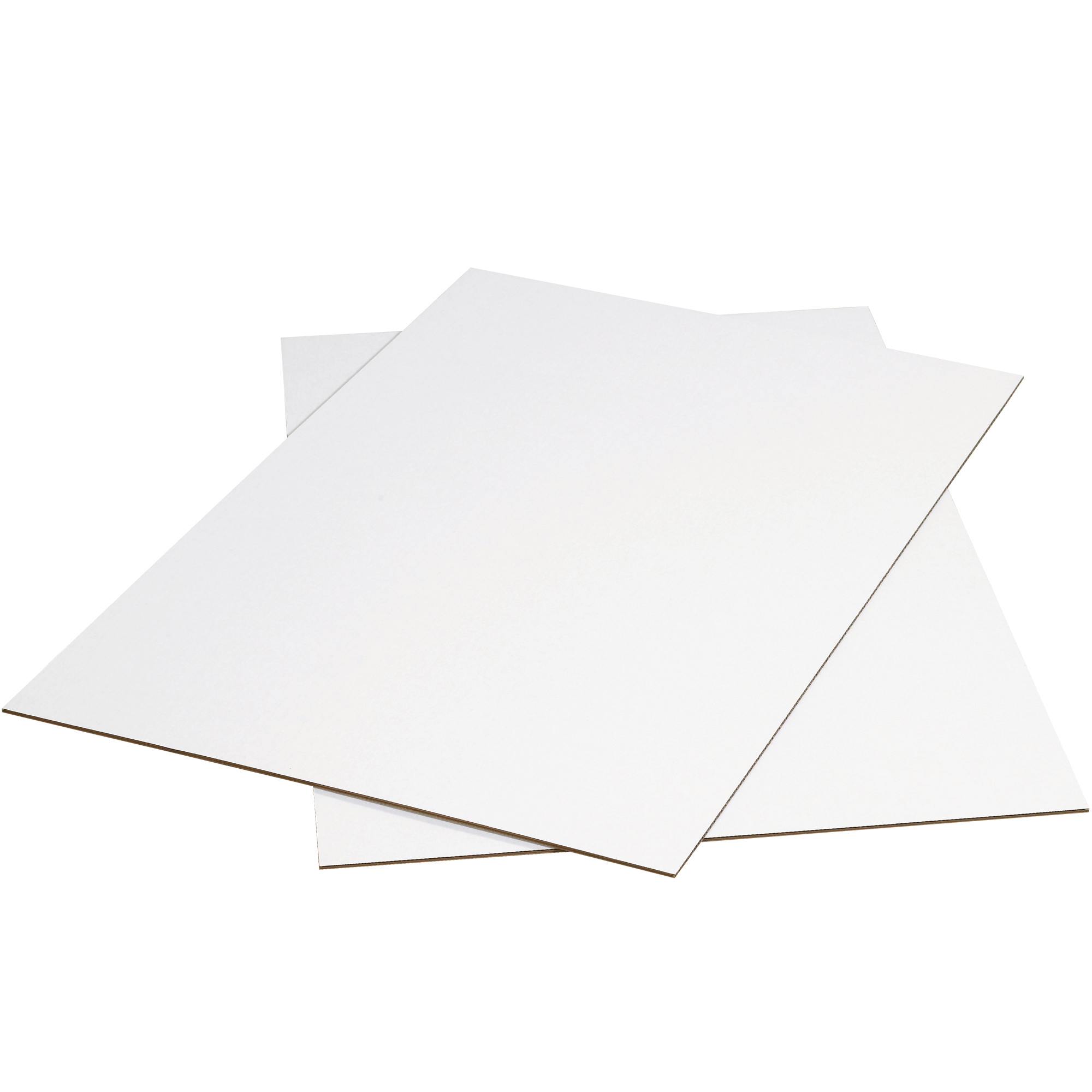 Corrugated Sheets, 36" x 24", White, 5/Bundle; 500/Skid