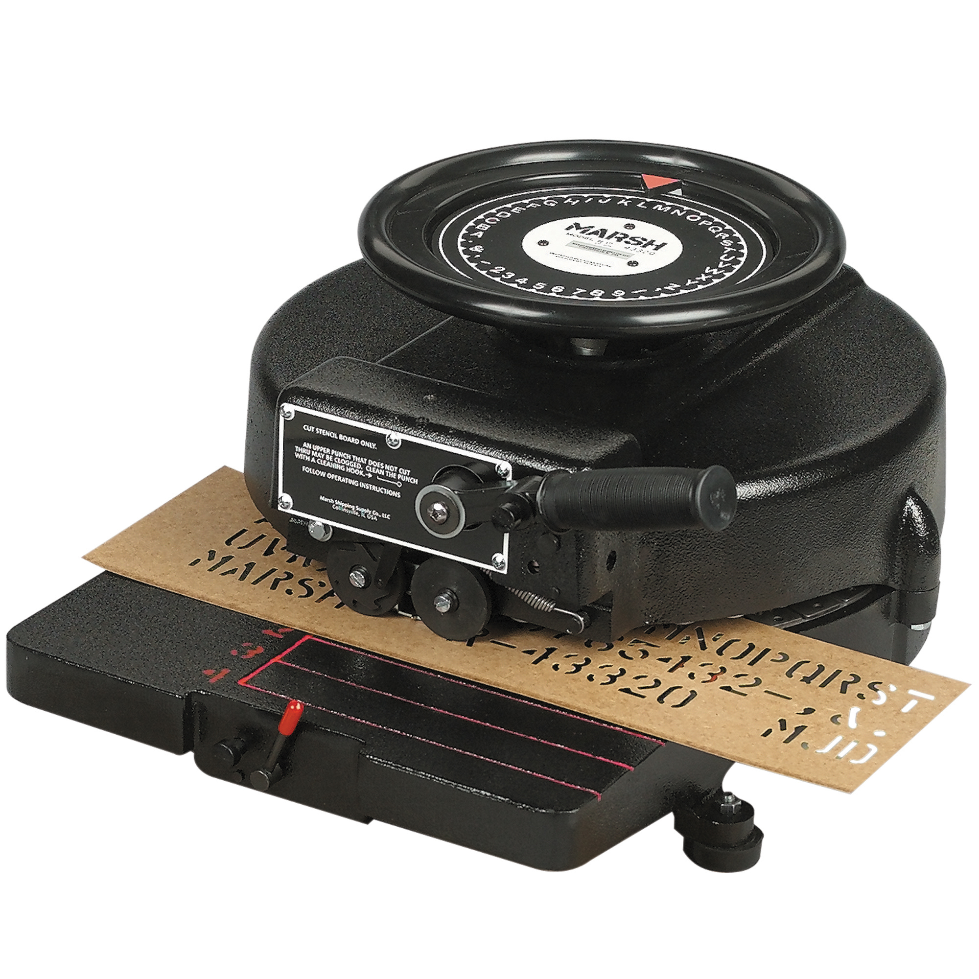 Marsh® Stencil Machine, 1/2", Black, 1/Each